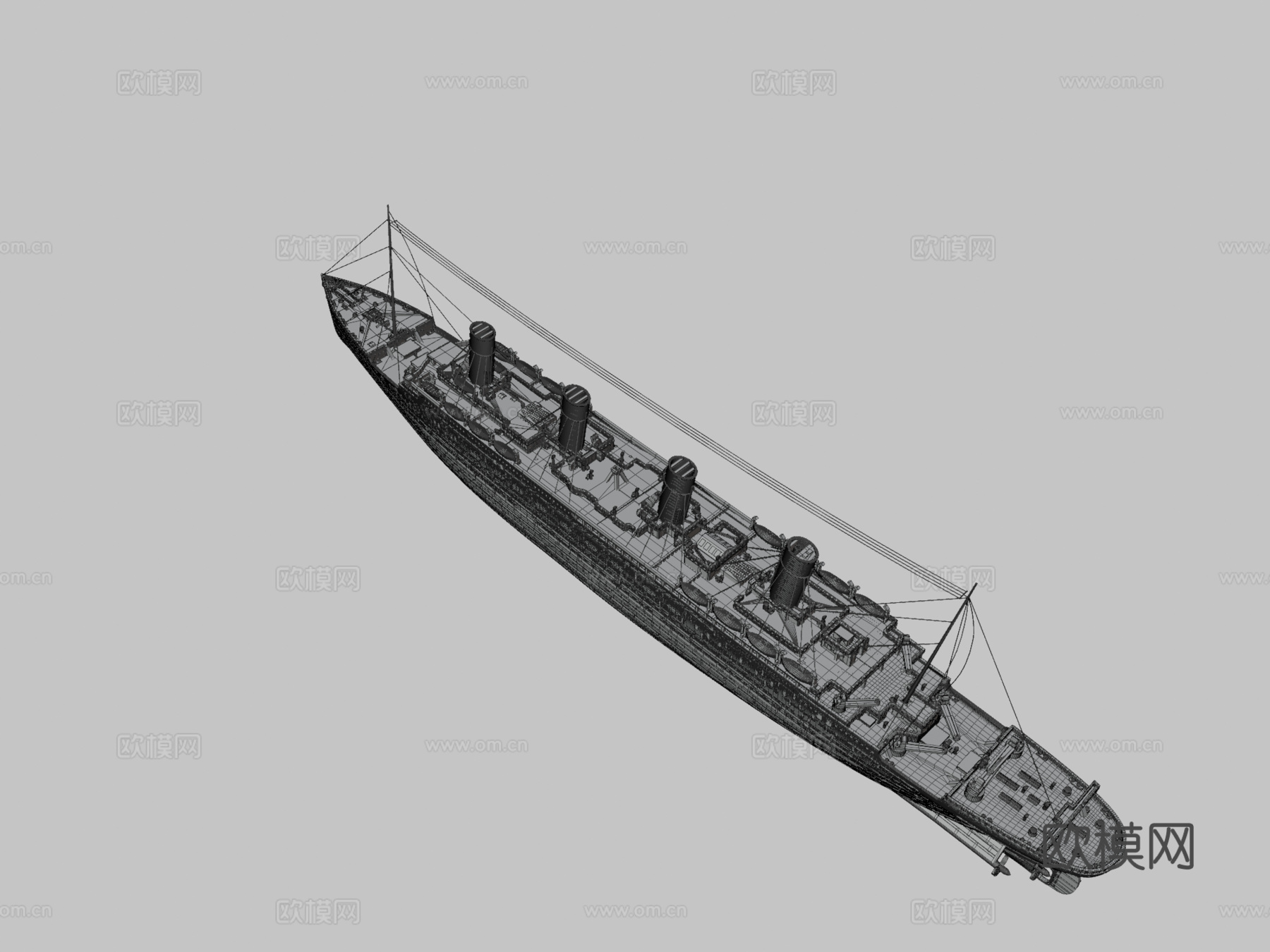 皇家邮轮泰坦尼克号su模型