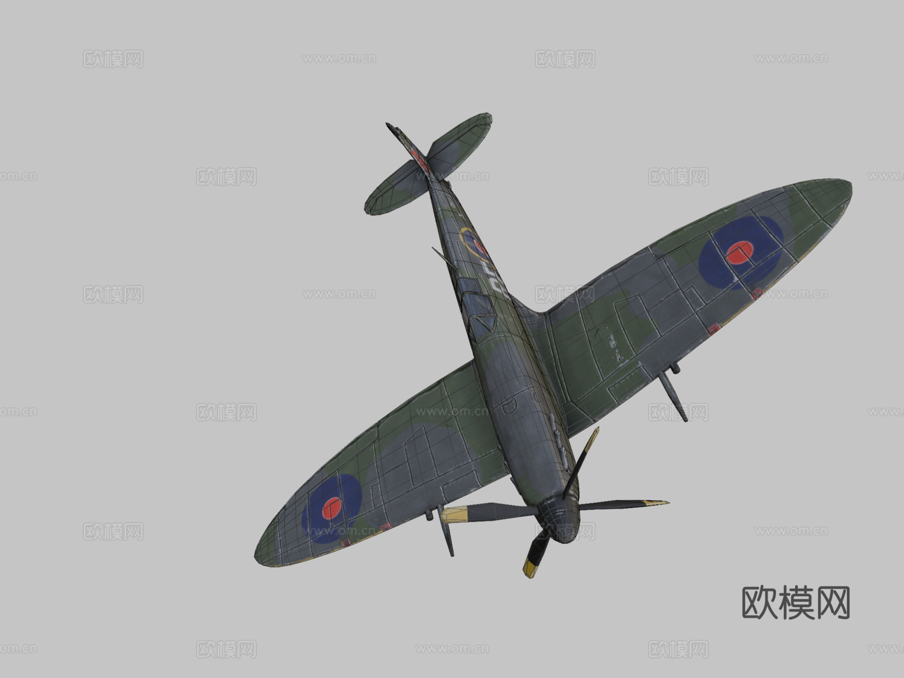 超级马林喷火战斗机su模型