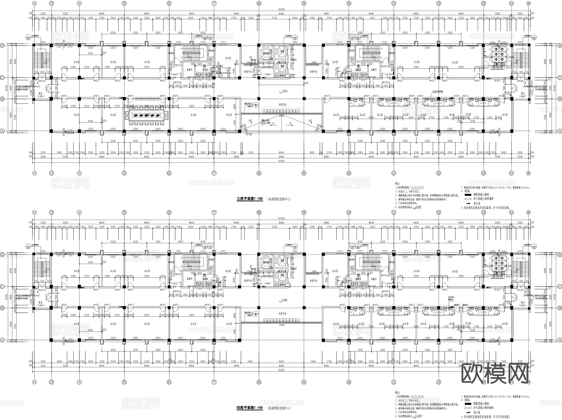 汝州公共卫生综合服务中心主楼办公楼建筑CAD施工图cad施工图cad施工图