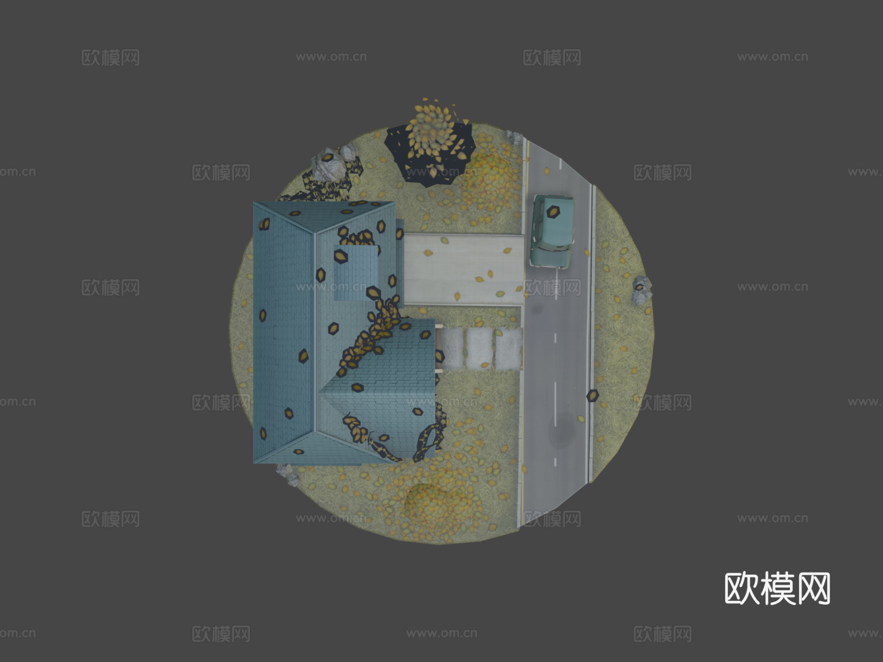 秋日房屋su模型