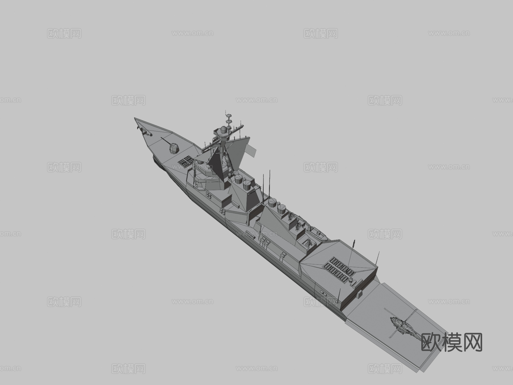阿利伯克级导弹驱逐舰su模型