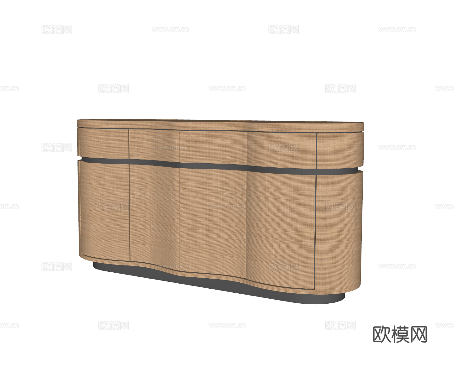 现代轻奢玄关柜su模型