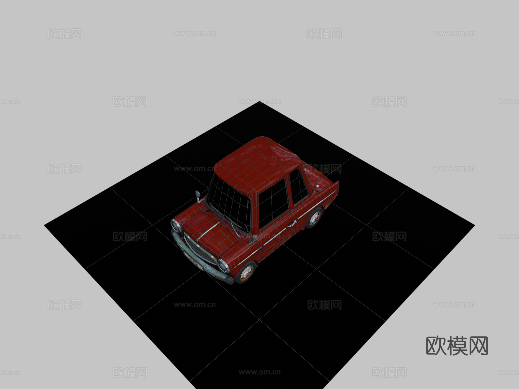 蝉复古卡通车su模型