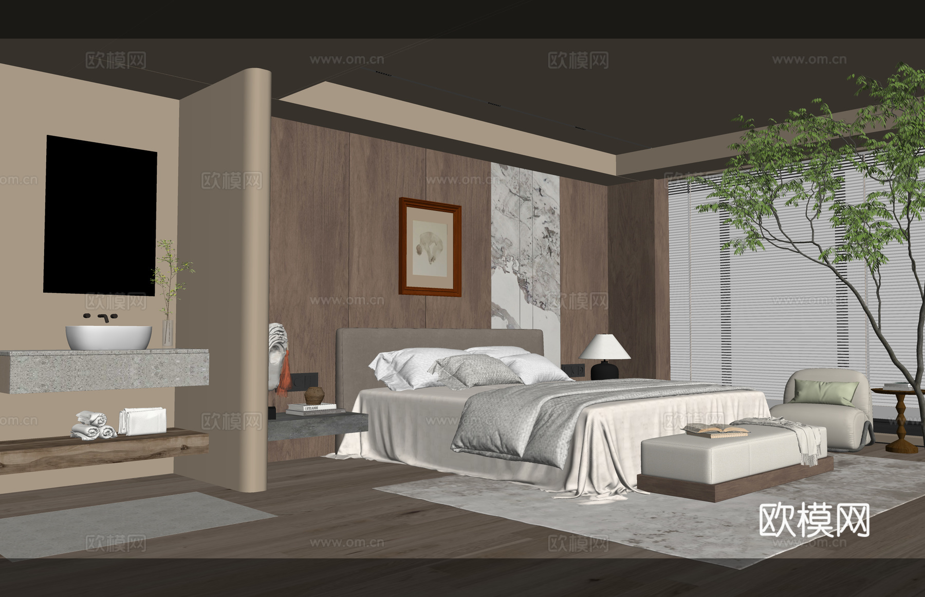 卫生间 卧室 台灯 家装 餐厅su模型