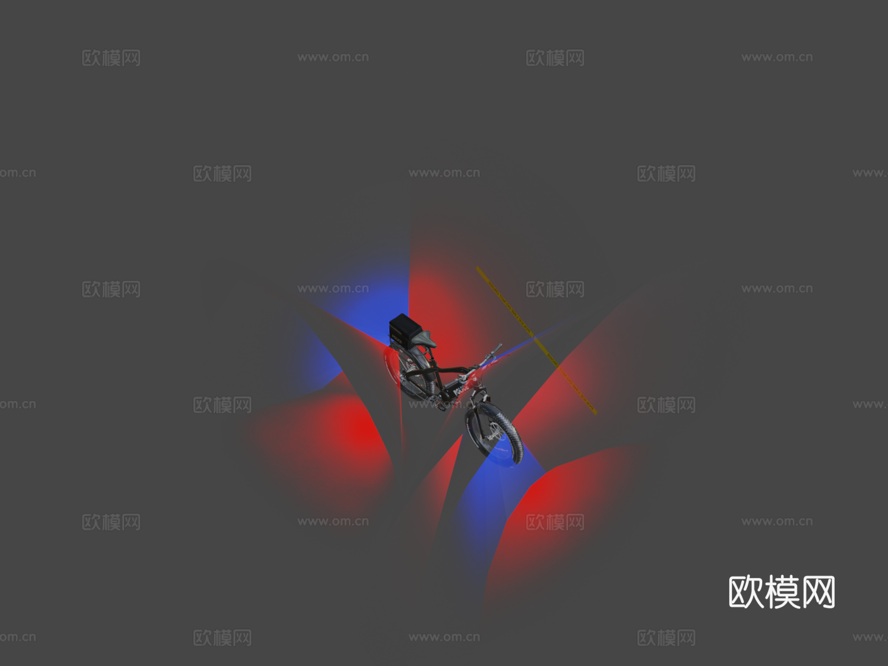 侦察警用拦截者电动自行车su模型