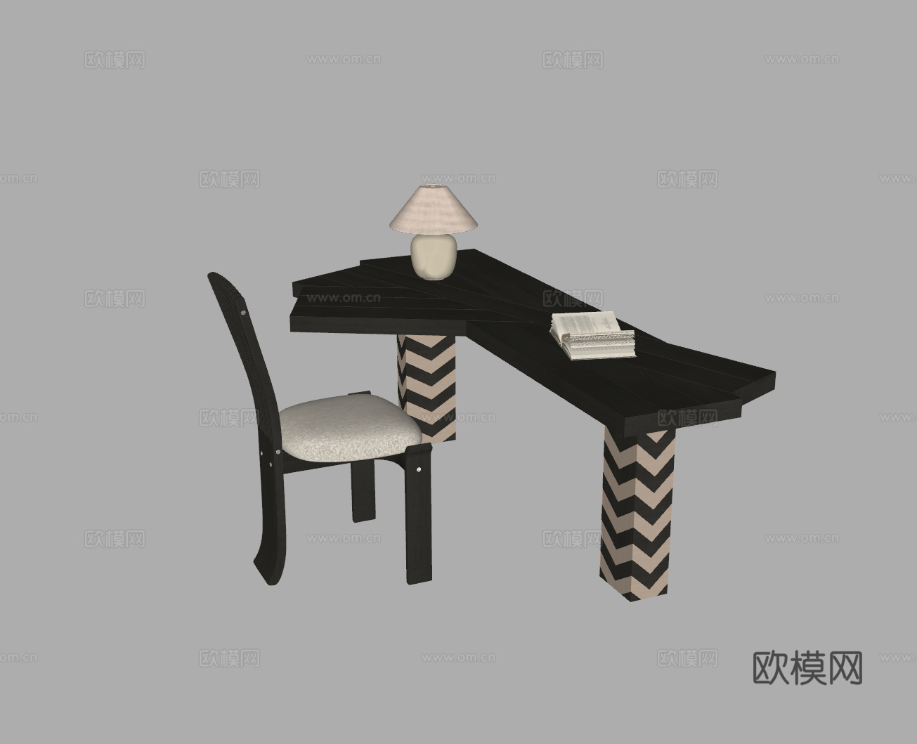 中古风梳妆台su模型