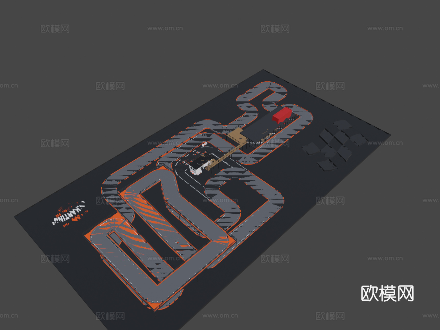 JMK约翰马丁卡丁车新赛道su模型