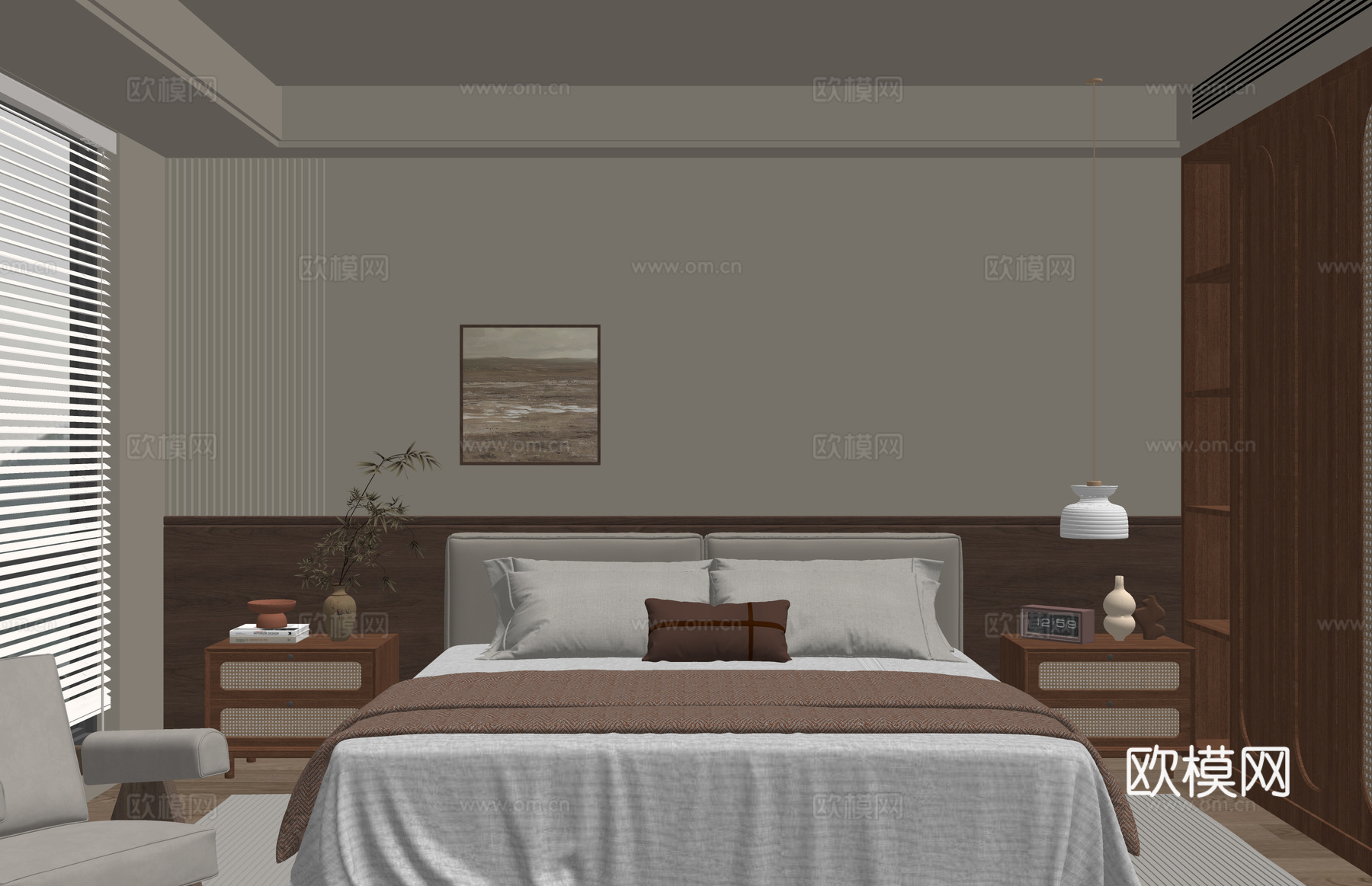 床 家装 客餐厅su模型