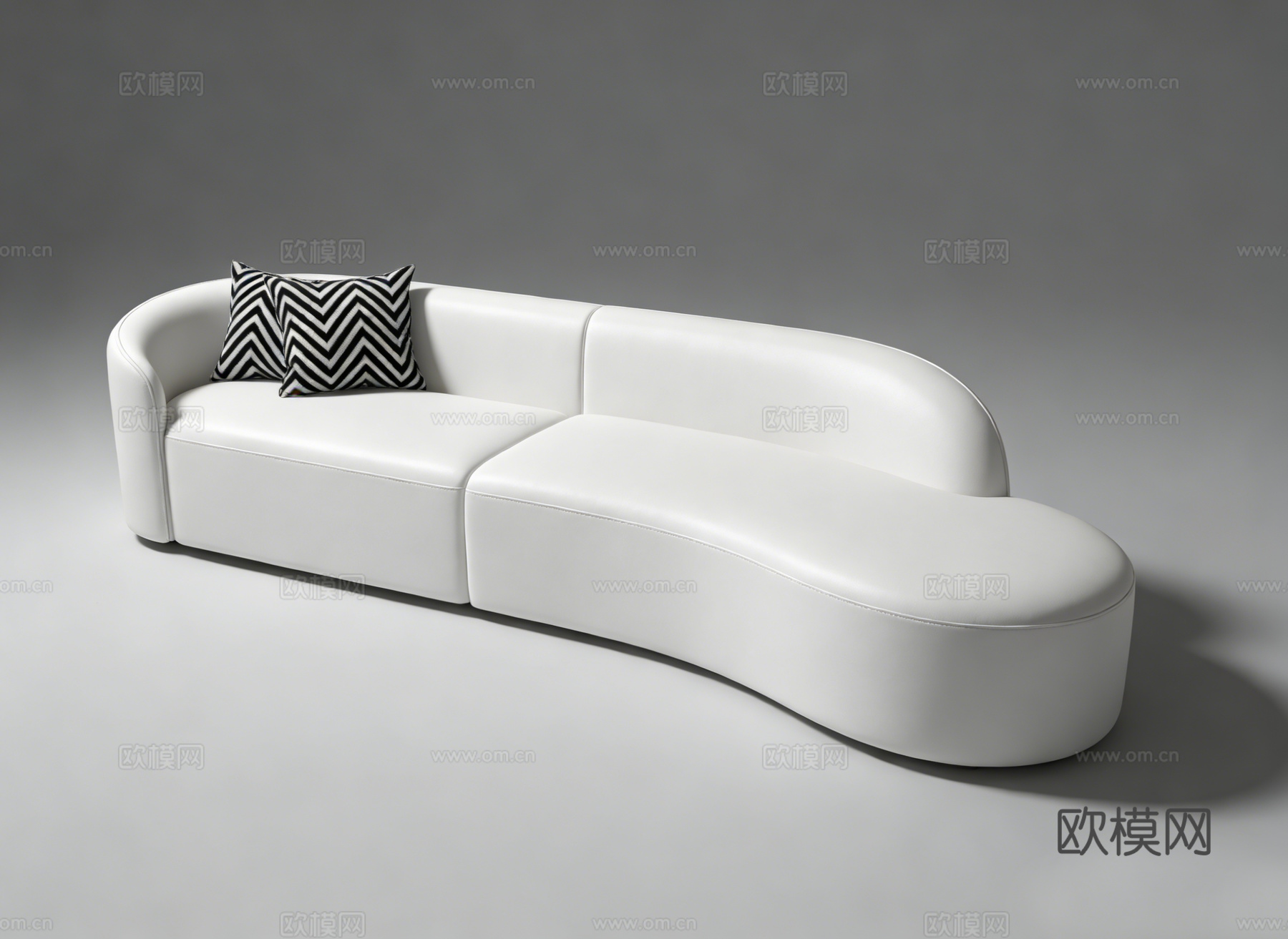 现代异形沙发su模型