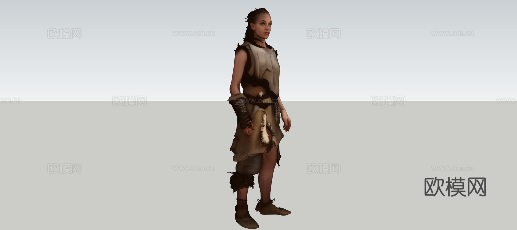 废土风 荒野生存者 3D 角色模型su模型