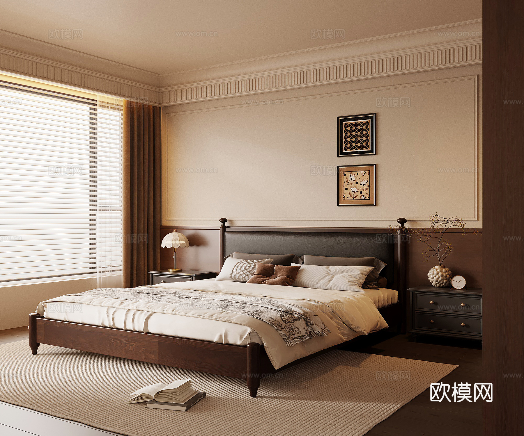 法式中古风卧室su模型