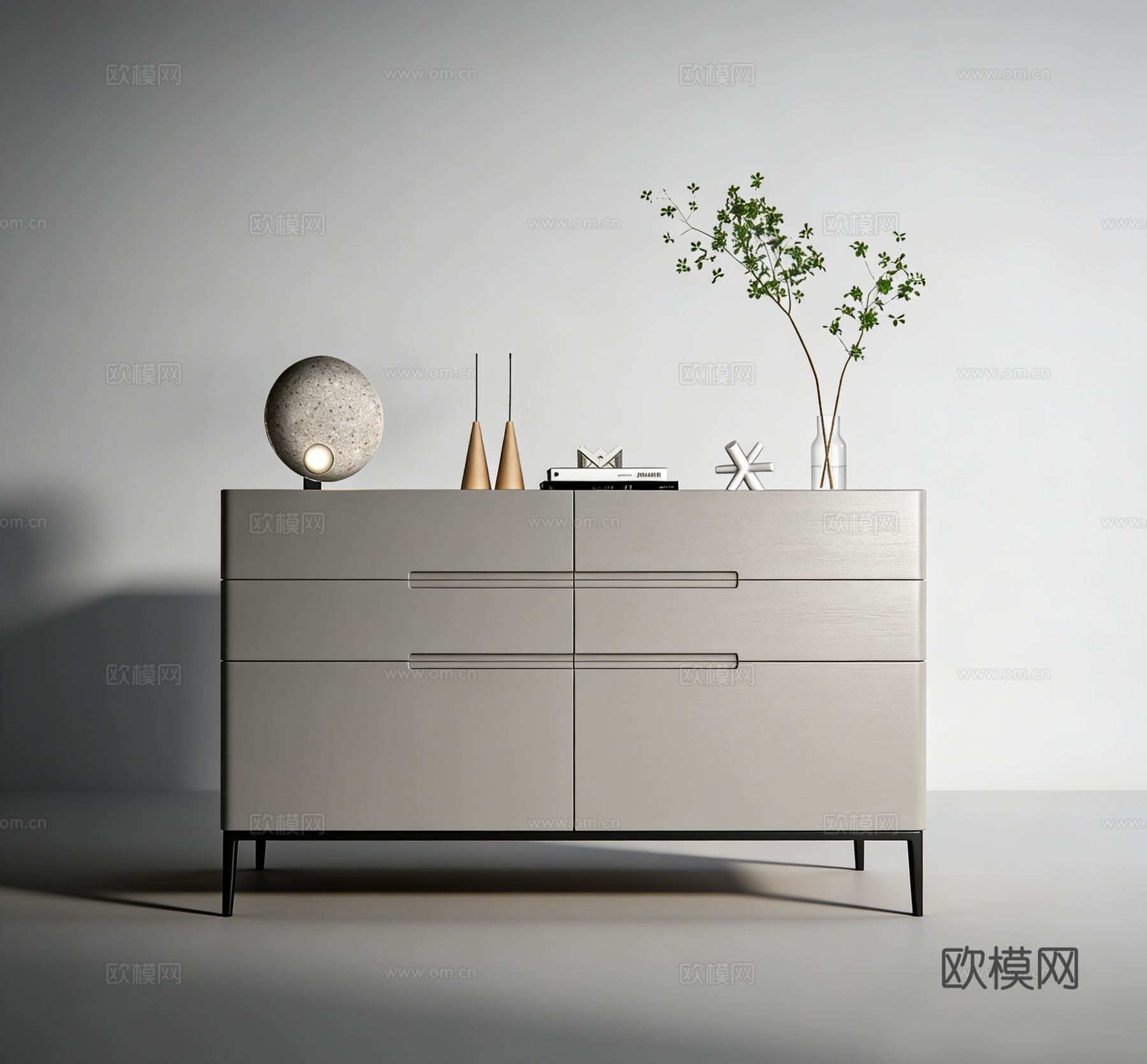 现代装饰柜su模型