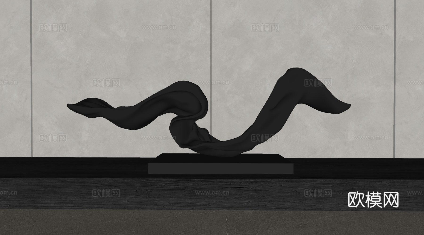 现代抽象雕塑 办公摆件 雕塑雕刻 艺术雕塑su模型