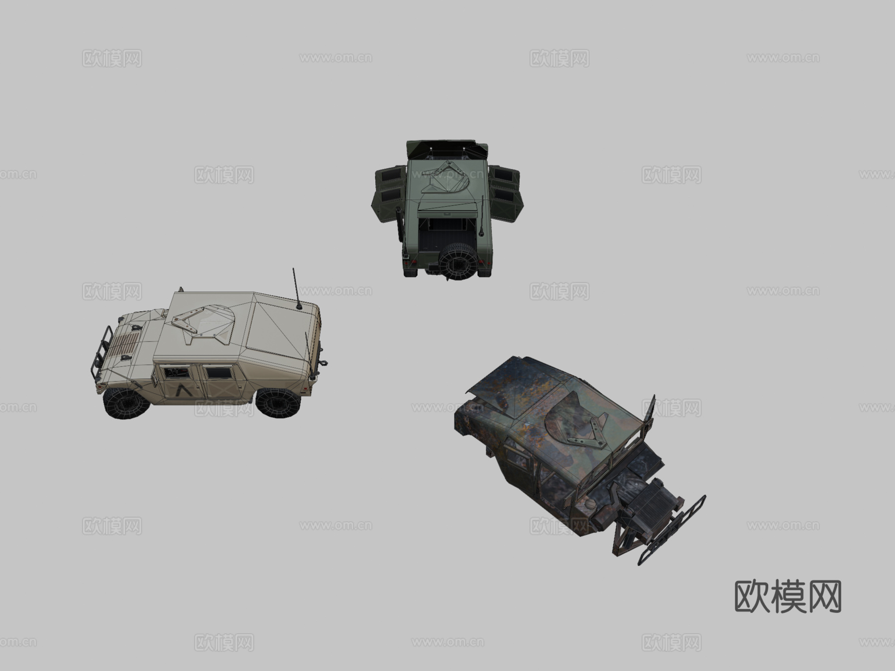 AM通用M998悍马su模型