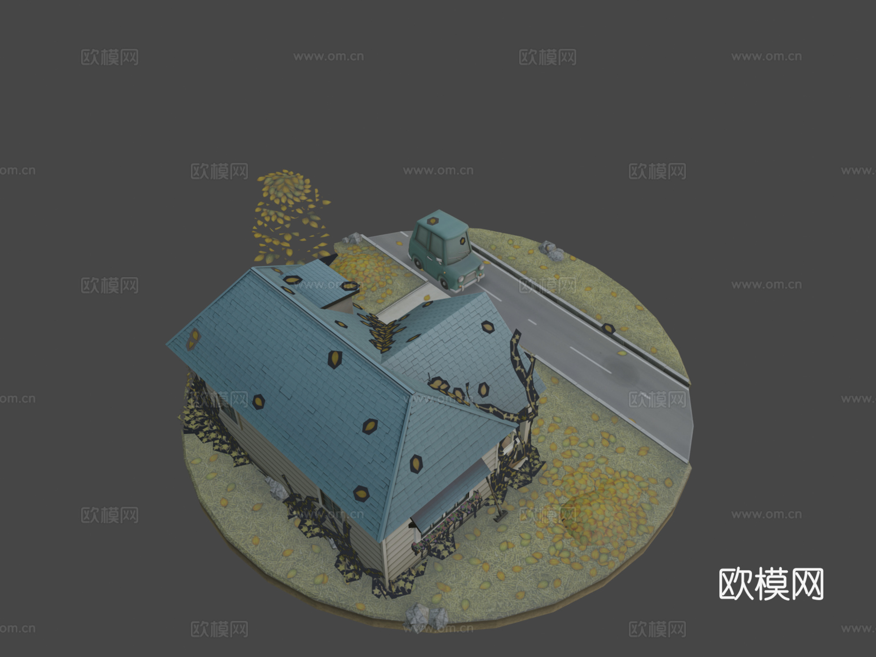 秋日房屋su模型