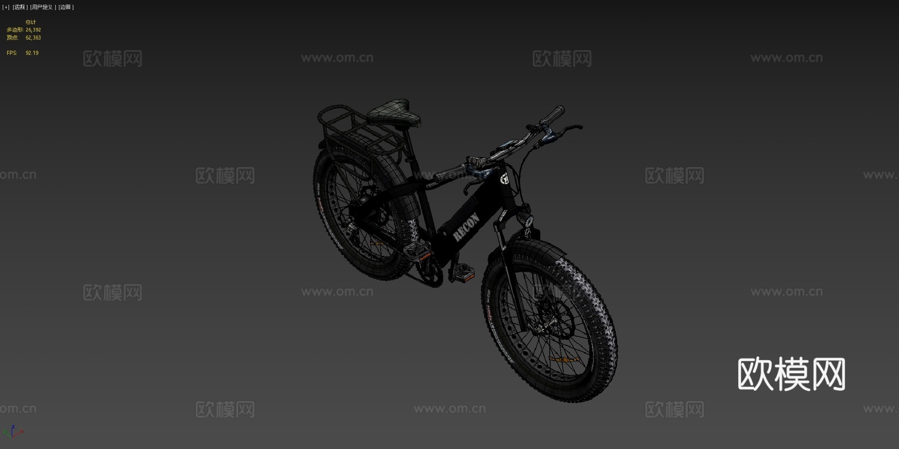 侦察突击队员电动自行车su模型