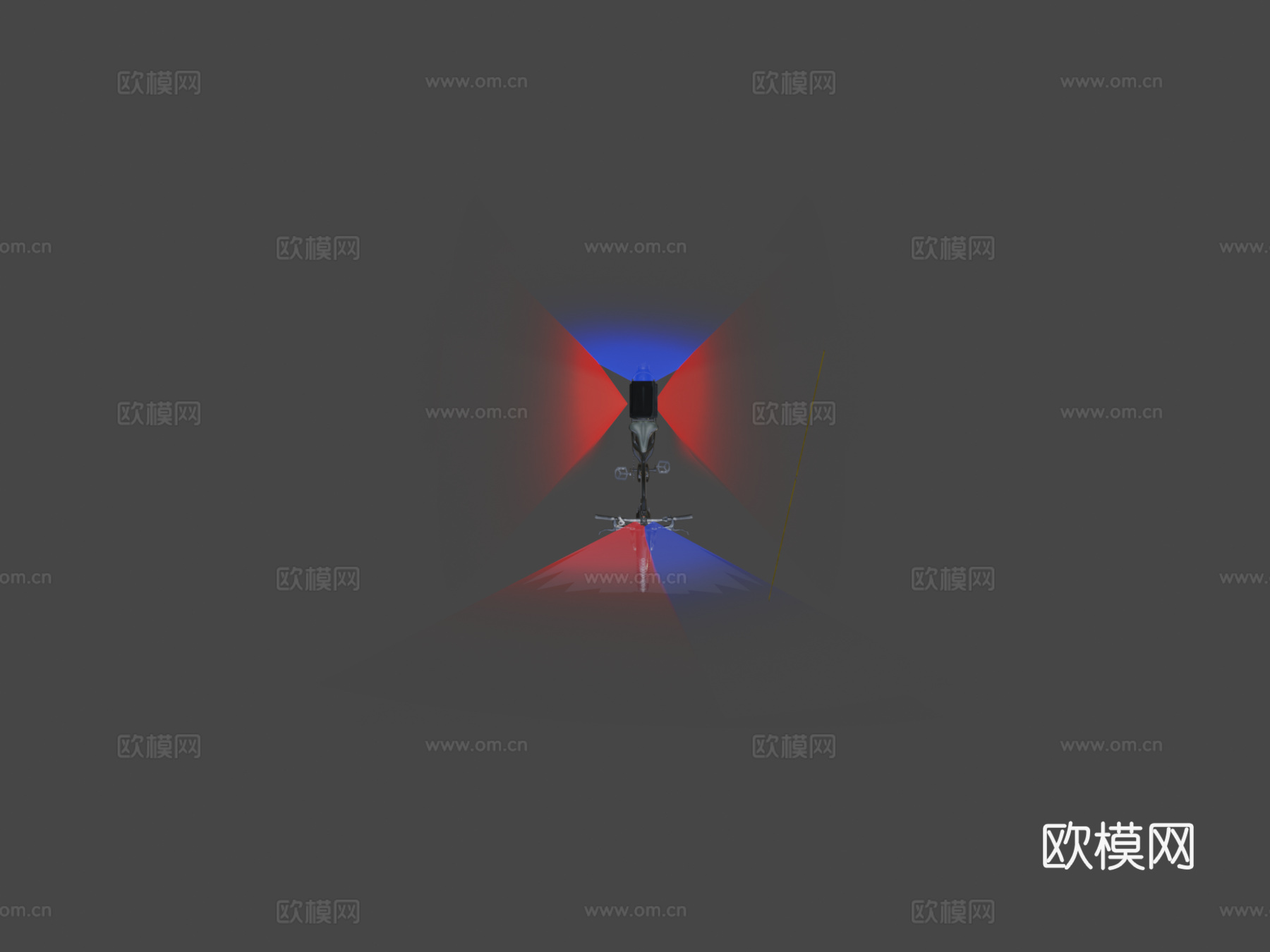 侦察警用拦截者电动自行车su模型