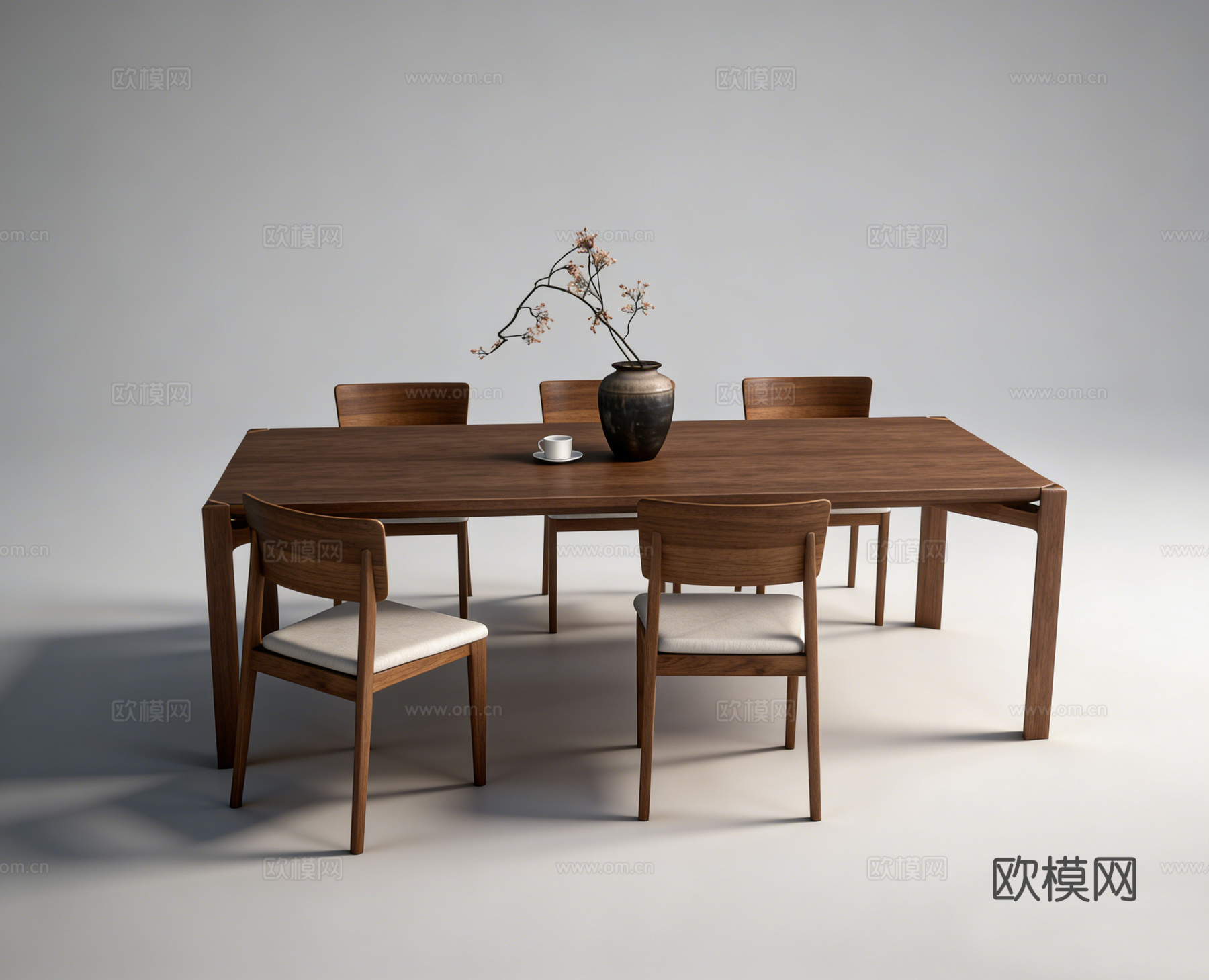 中古书桌餐桌su模型