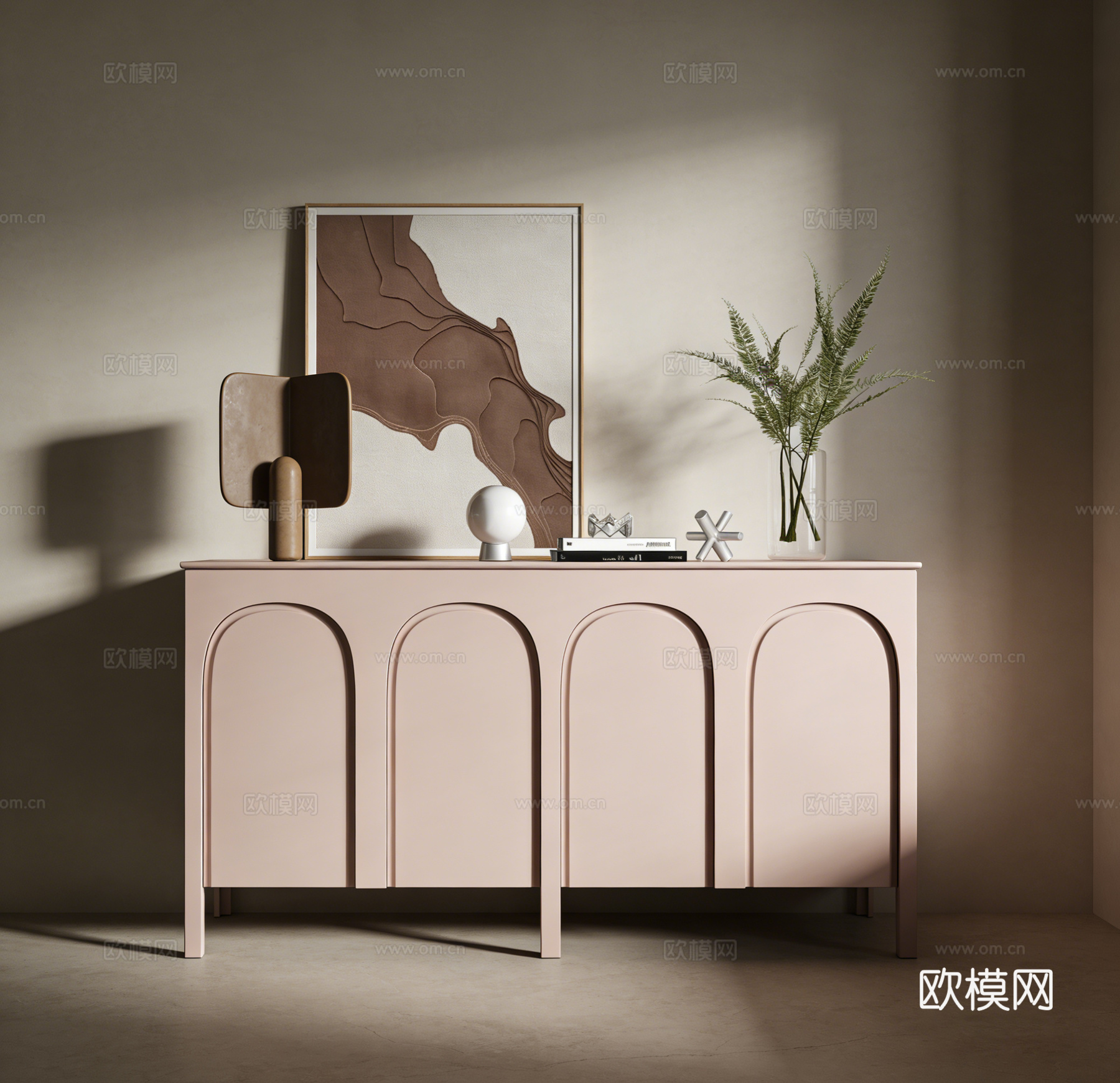 现代装饰柜su模型