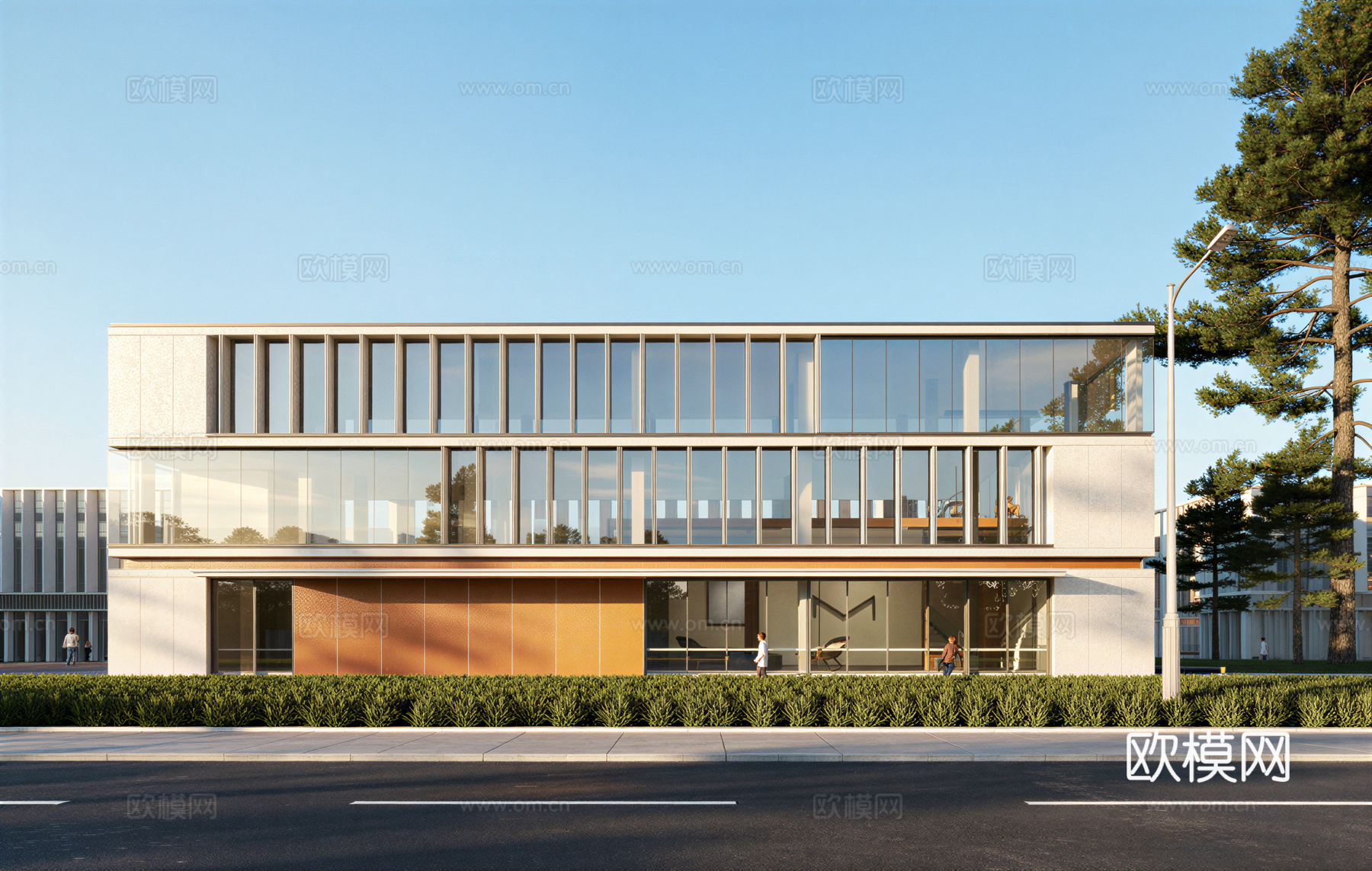 多层厂房 现代产业园 多层办公 厂房 产业园 办公楼su模型