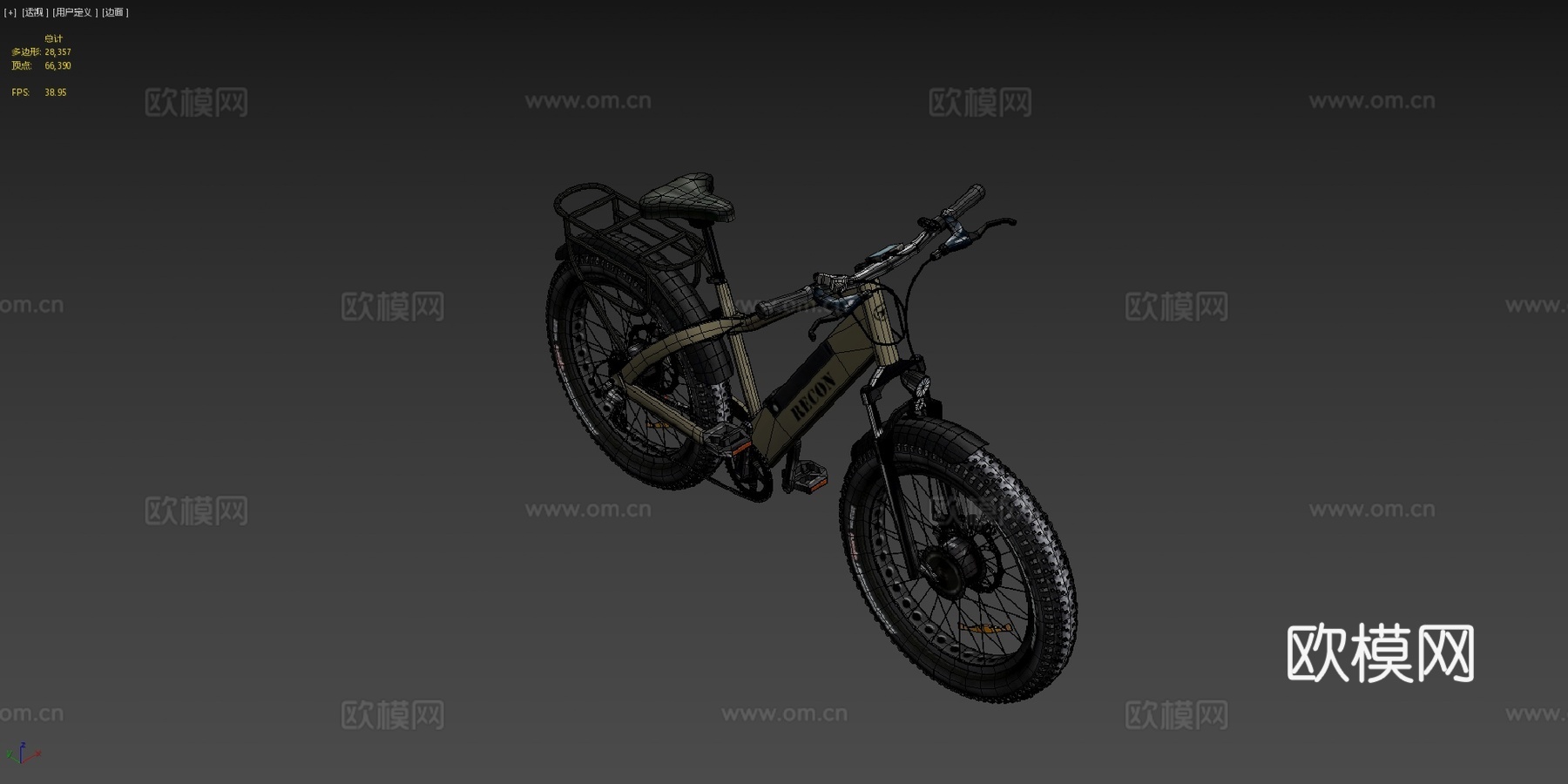 侦察斯特赖克全轮驱动电动自行车su模型