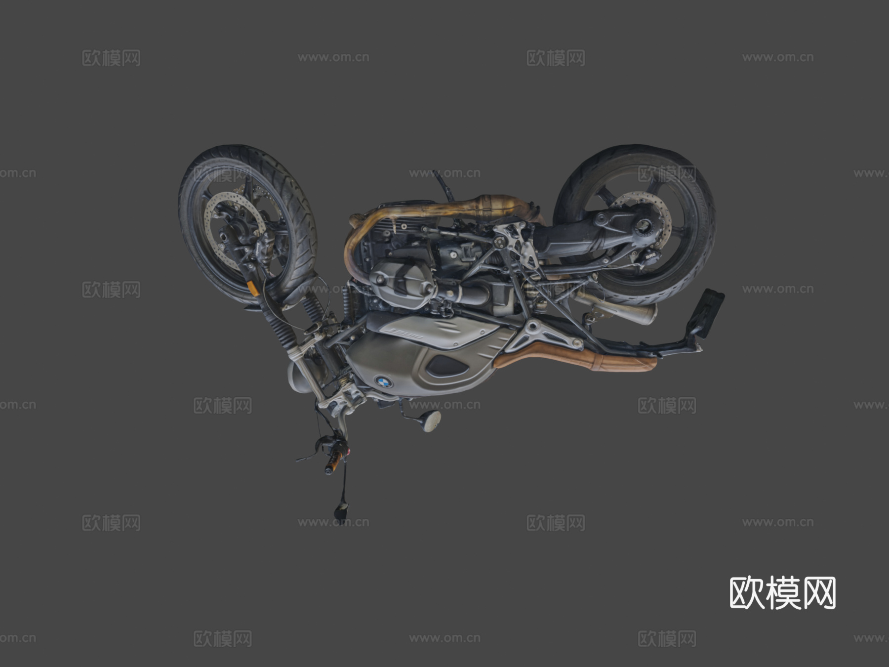 摩托车原始摄影测量扫描su模型