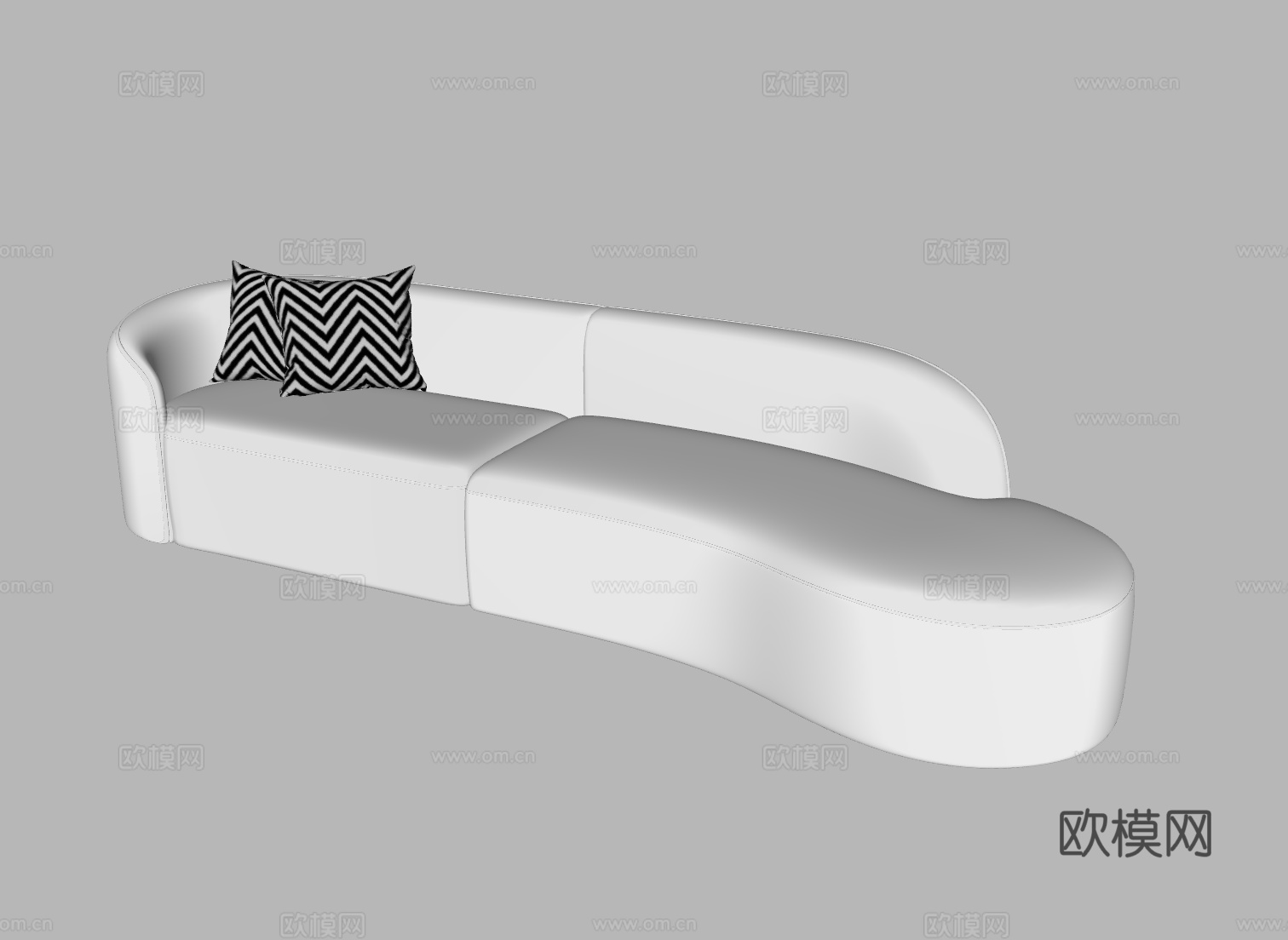 现代异形沙发su模型