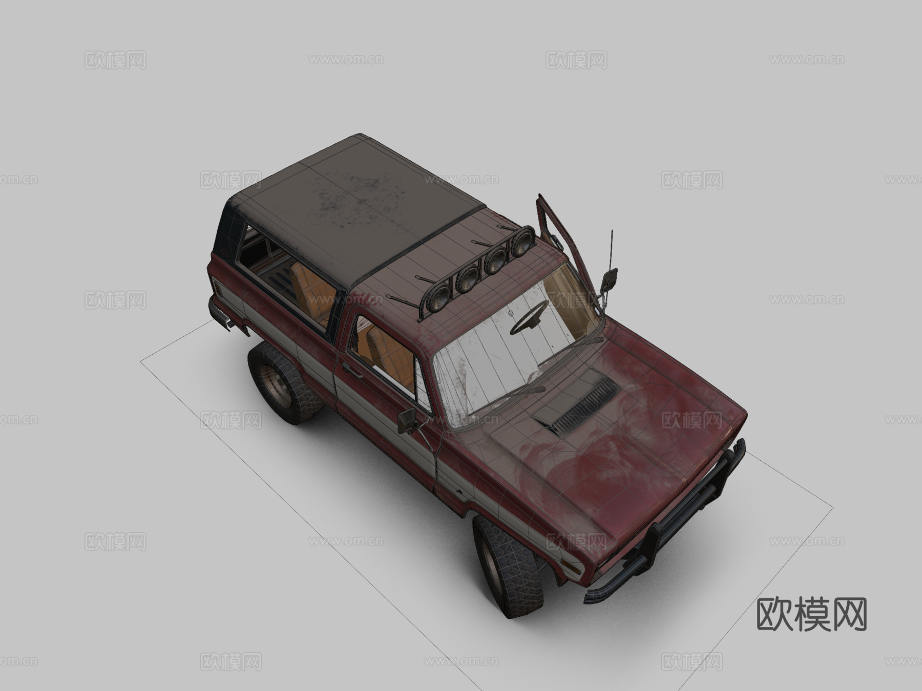 绝地求生皮卡su模型