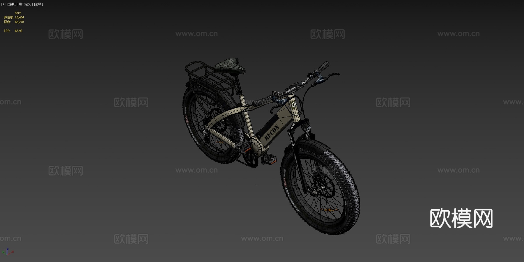 侦察游侠电动自行车su模型