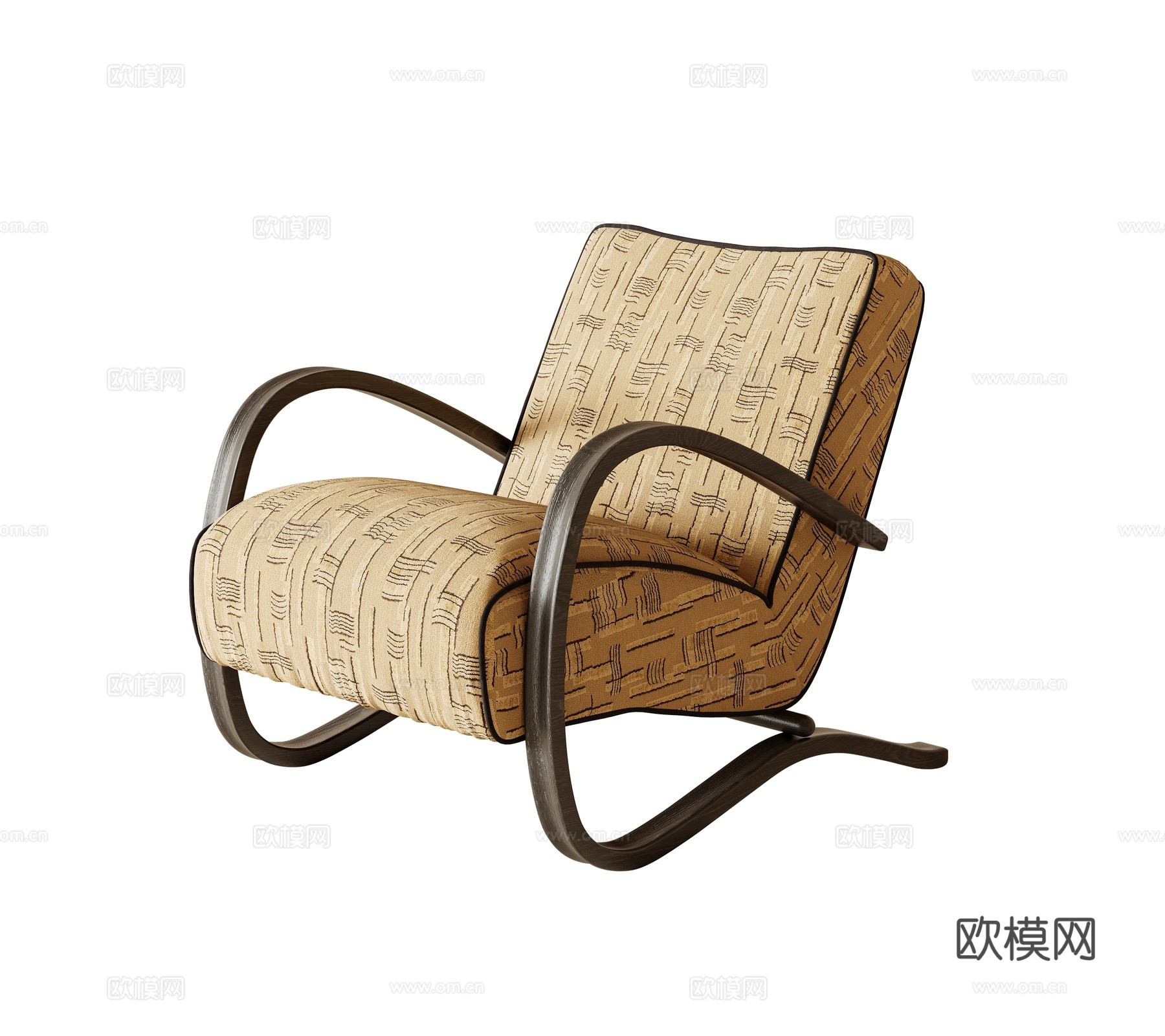 中古风单人沙发su模型