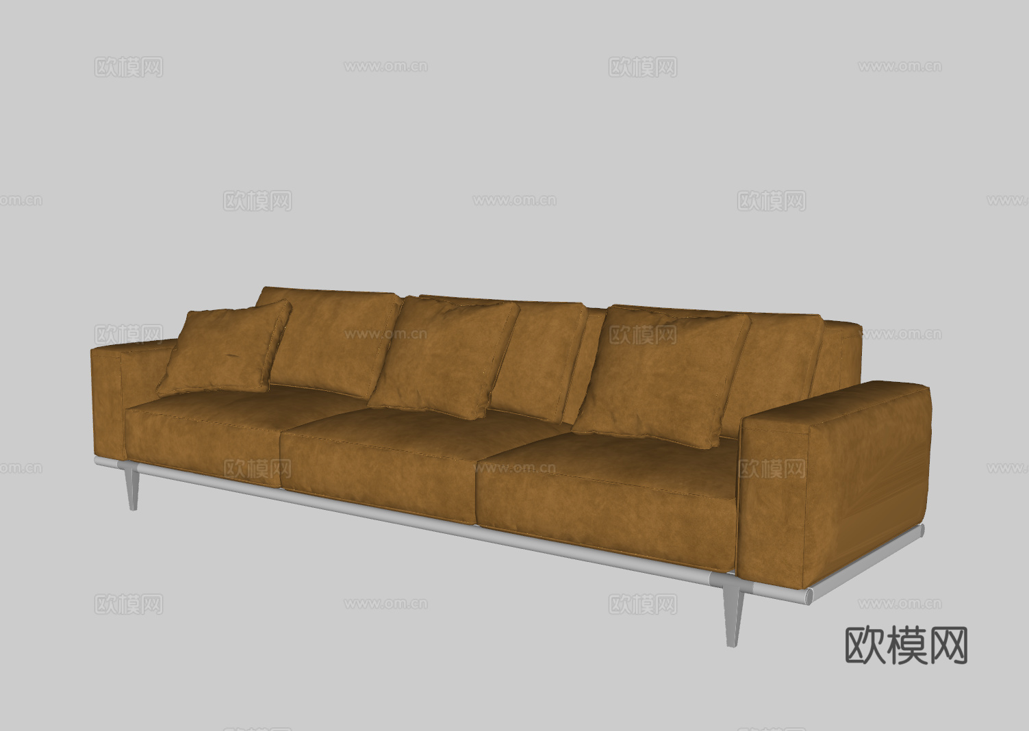 现代多人沙发su模型