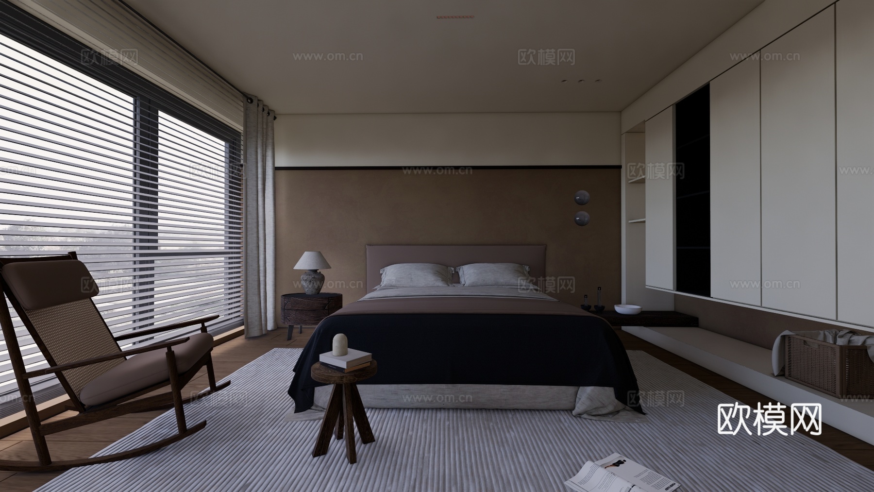 客餐厅 台灯 书房 厨房 床 卫生间su模型