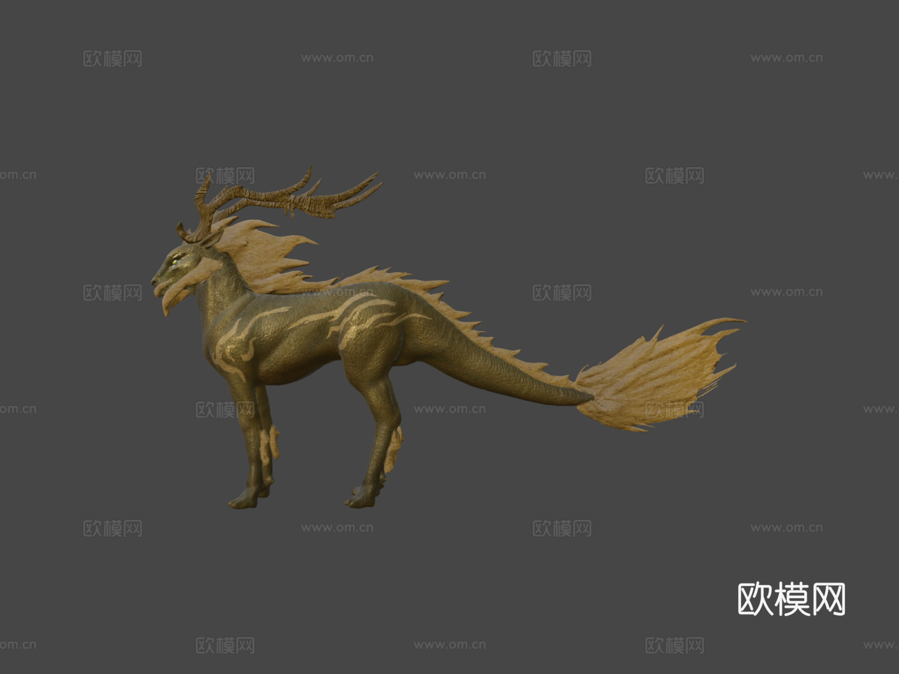 作品集七  麒麟 游戏资源su模型