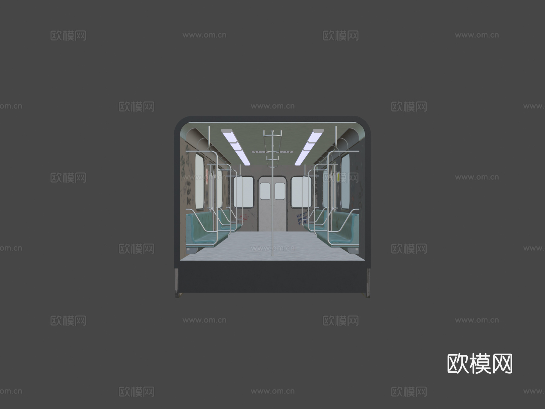 地铁列车内部su模型