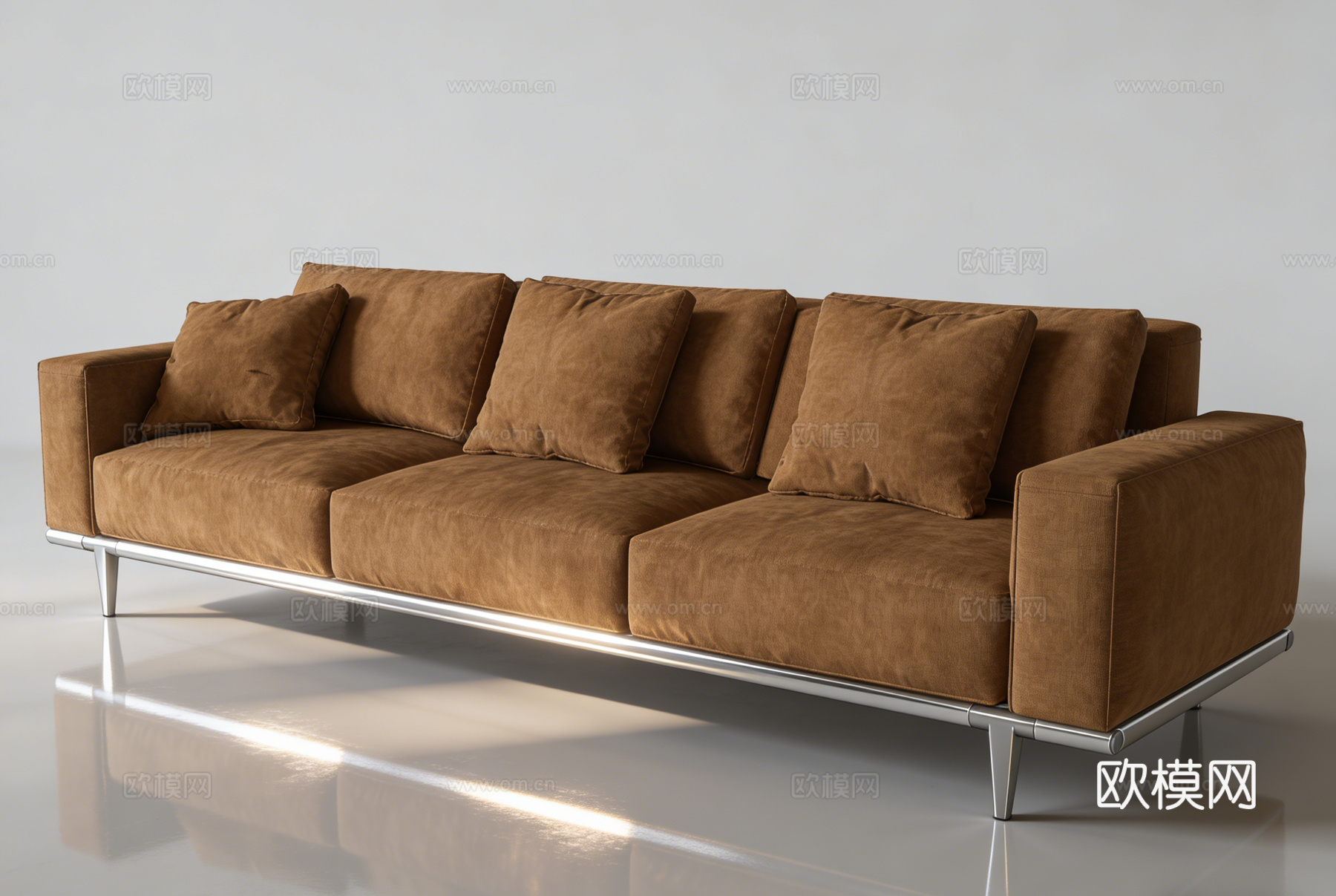 现代多人沙发su模型