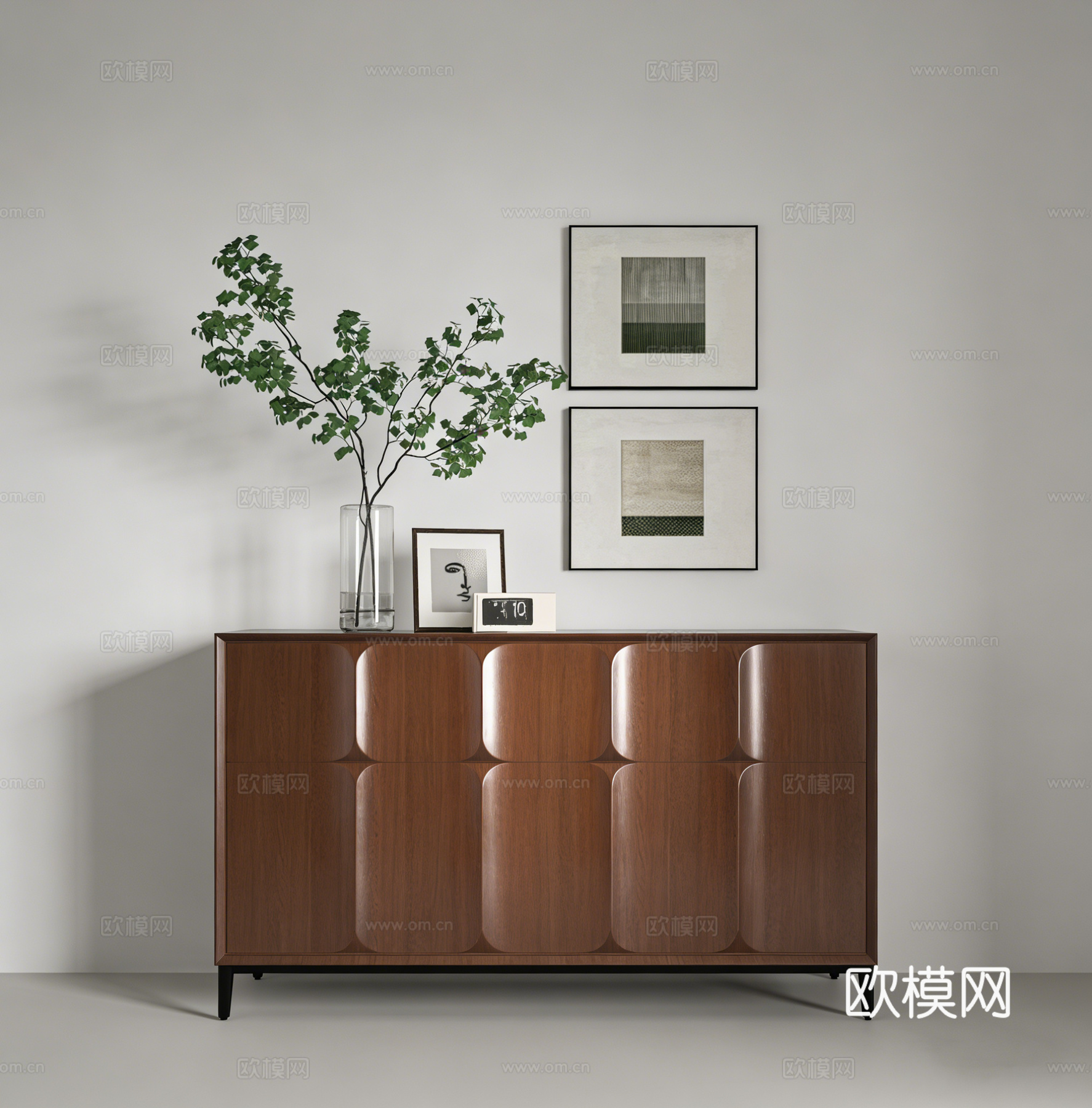 现代装饰柜su模型