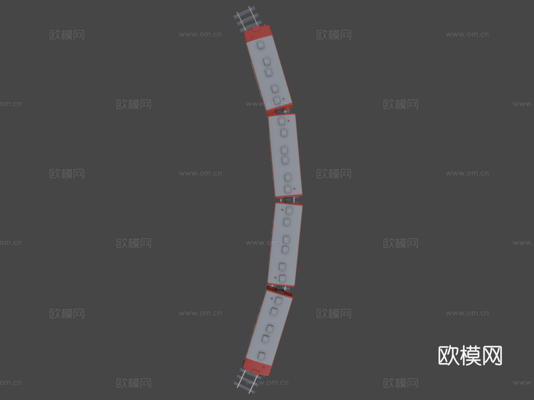 卡通通勤列车su模型