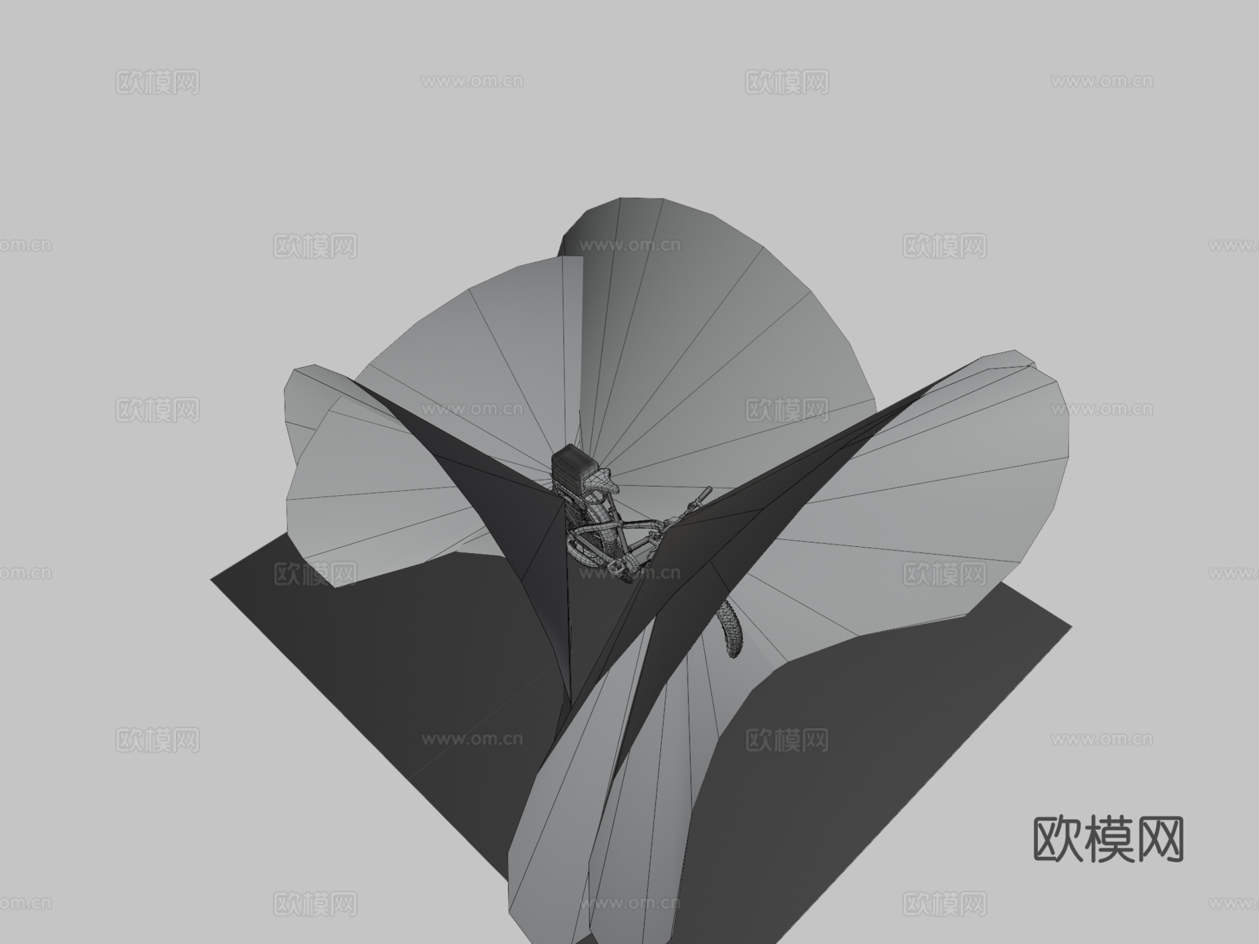 侦察警用拦截者电动自行车su模型