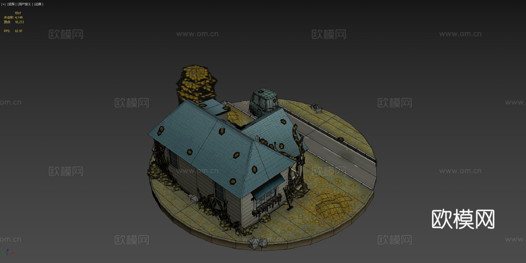 秋日房屋su模型