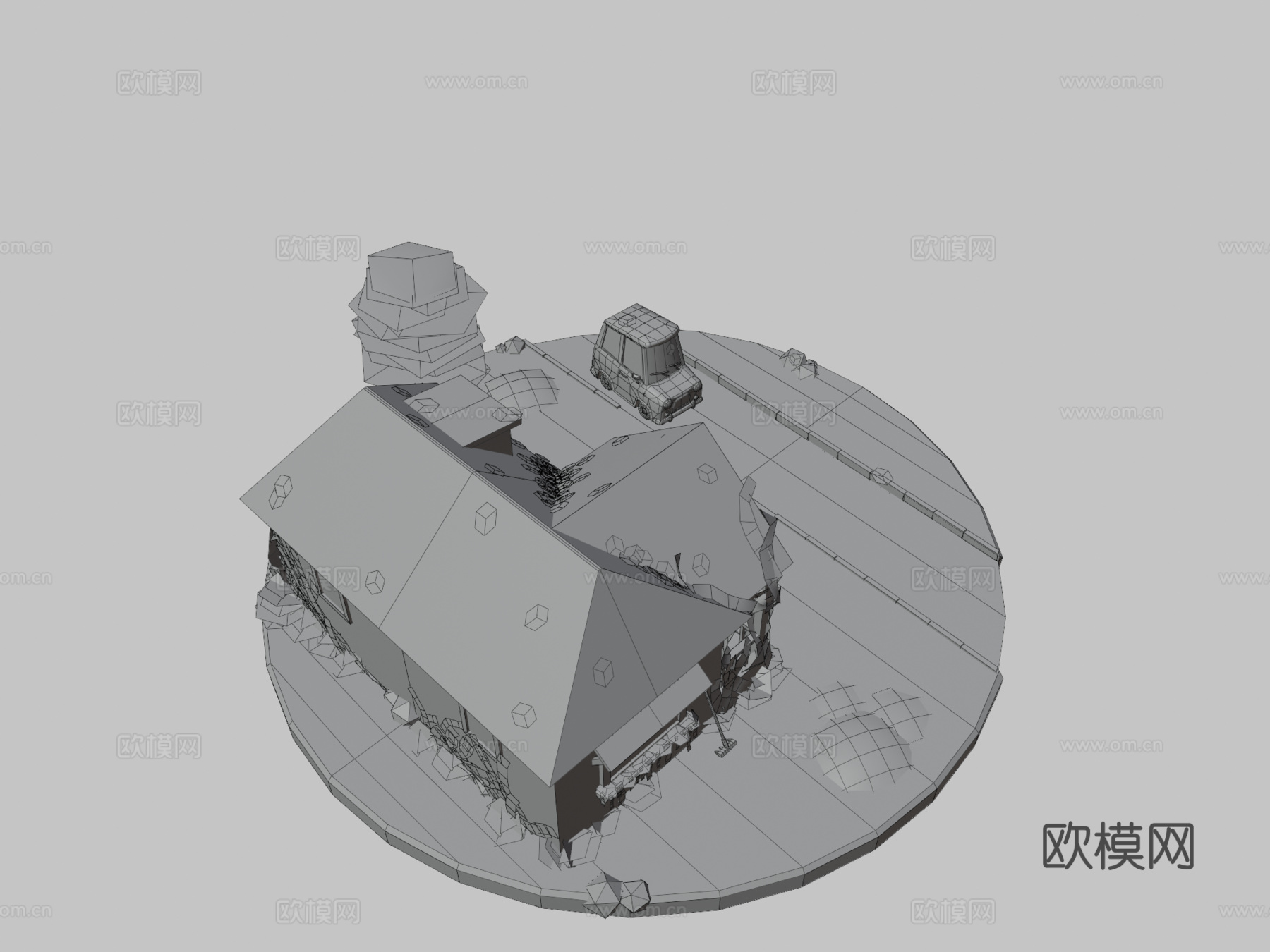 秋日房屋su模型