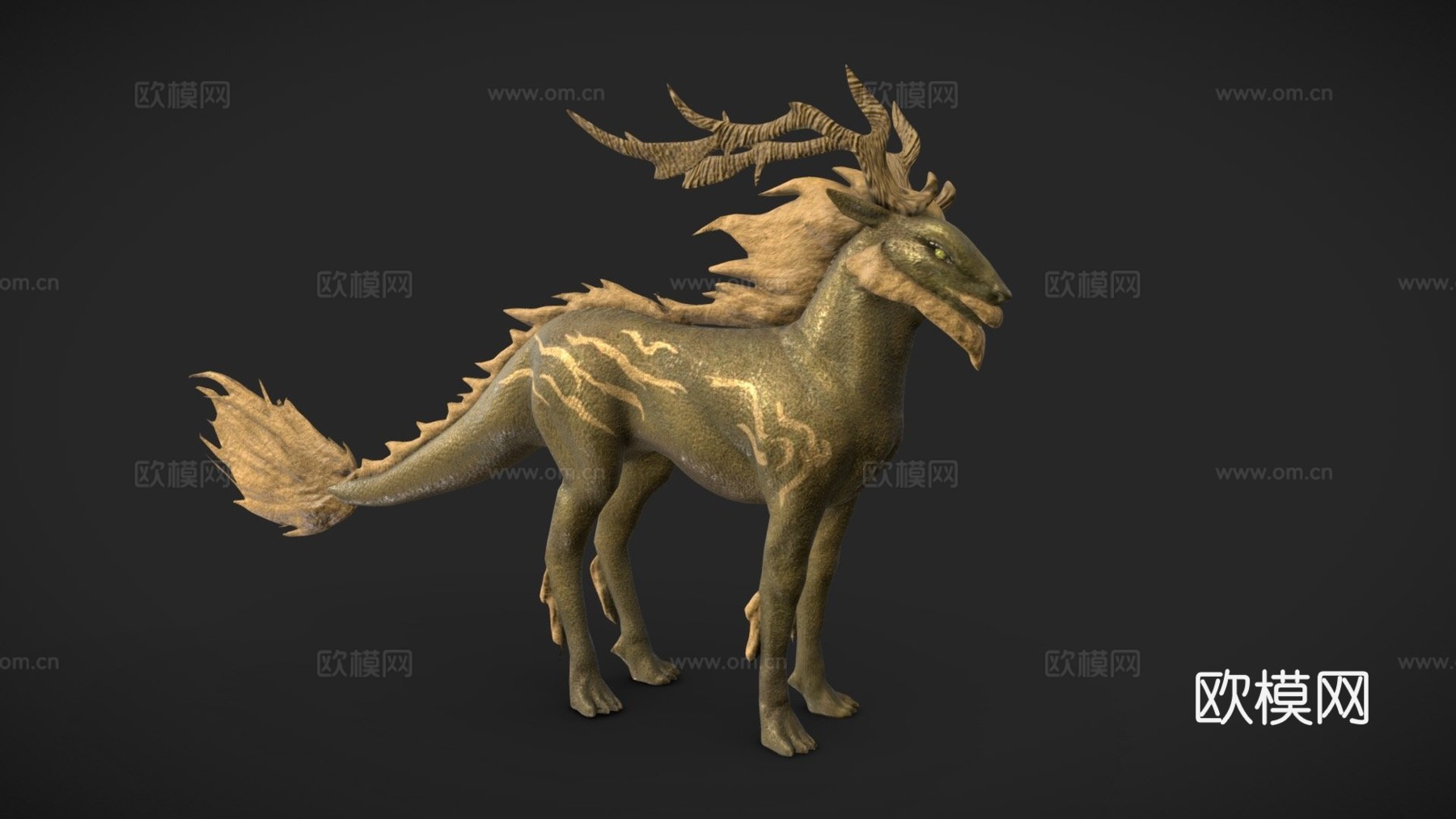 作品集七  麒麟 游戏资源su模型