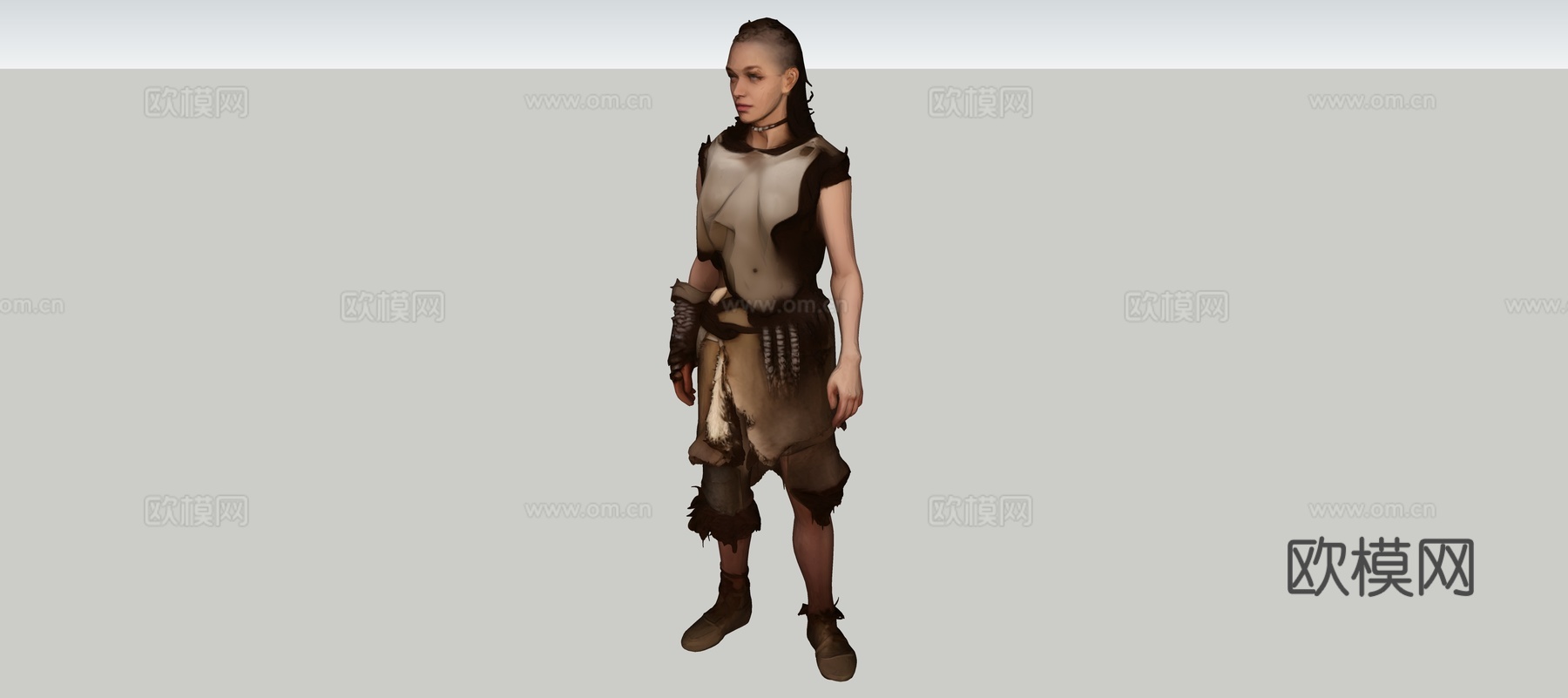 废土风 荒野生存者 3D 角色模型su模型