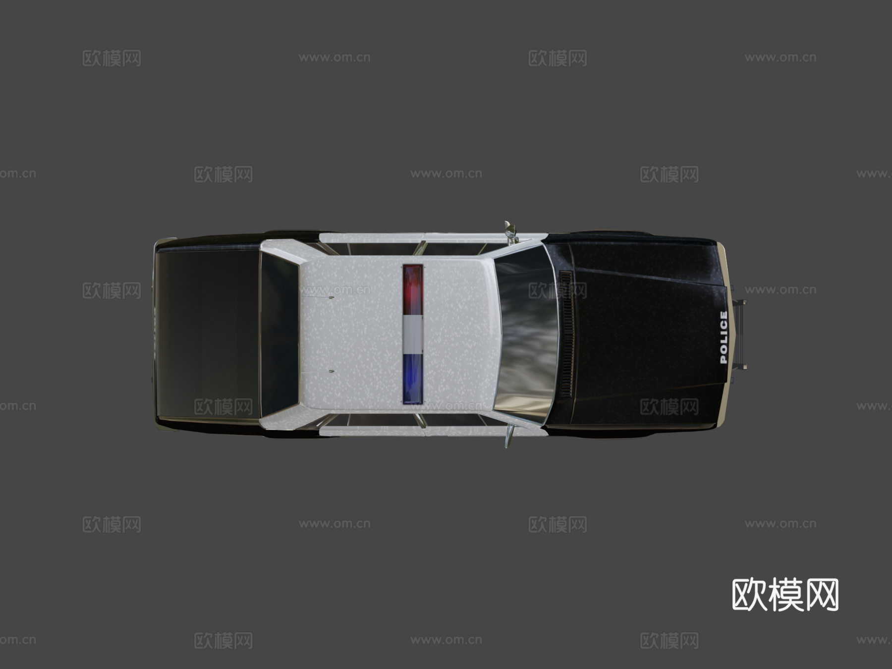 费尔黑文LT 80警用巡逻车低多边形su模型