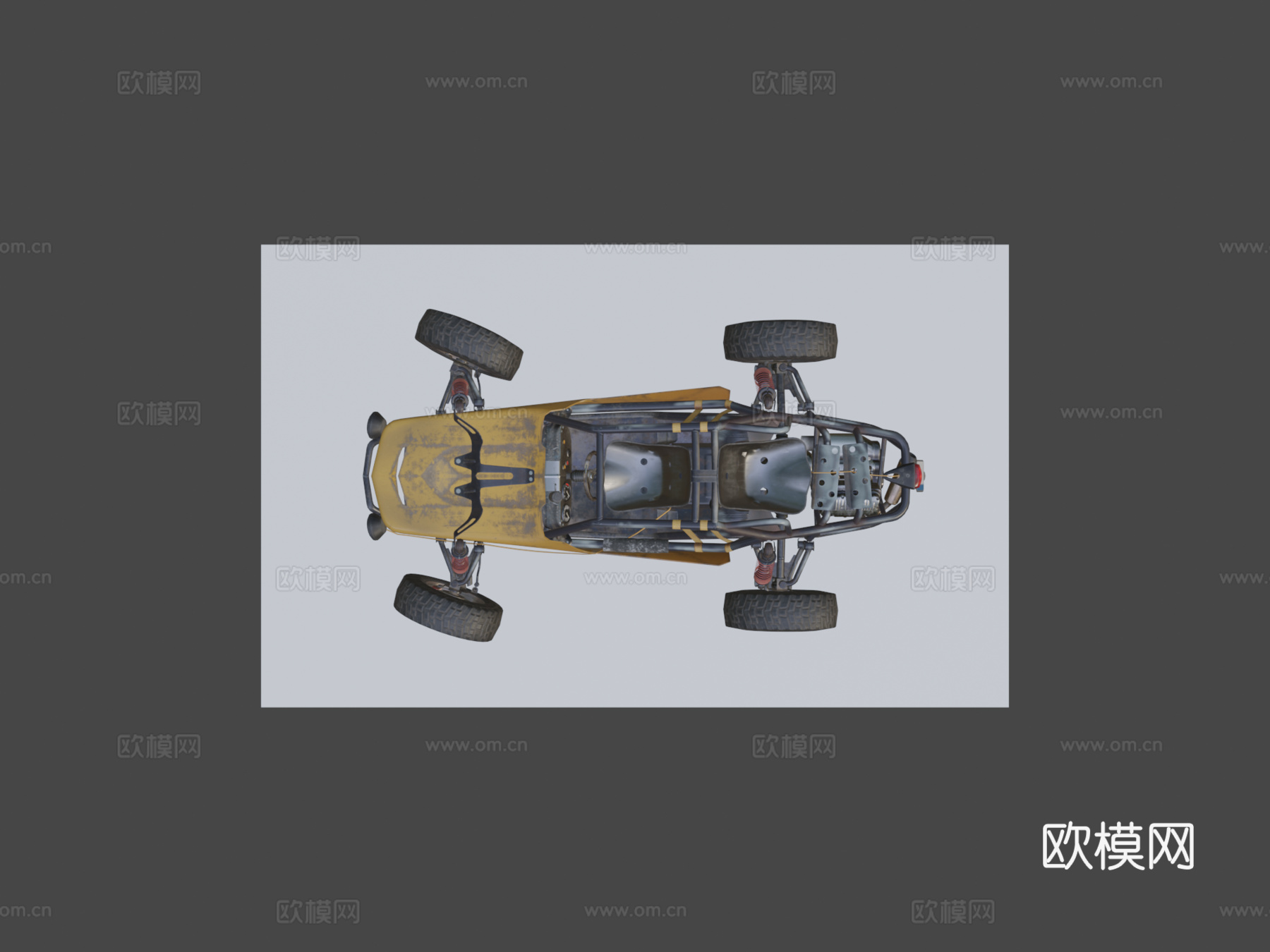 绝地求生越野车su模型