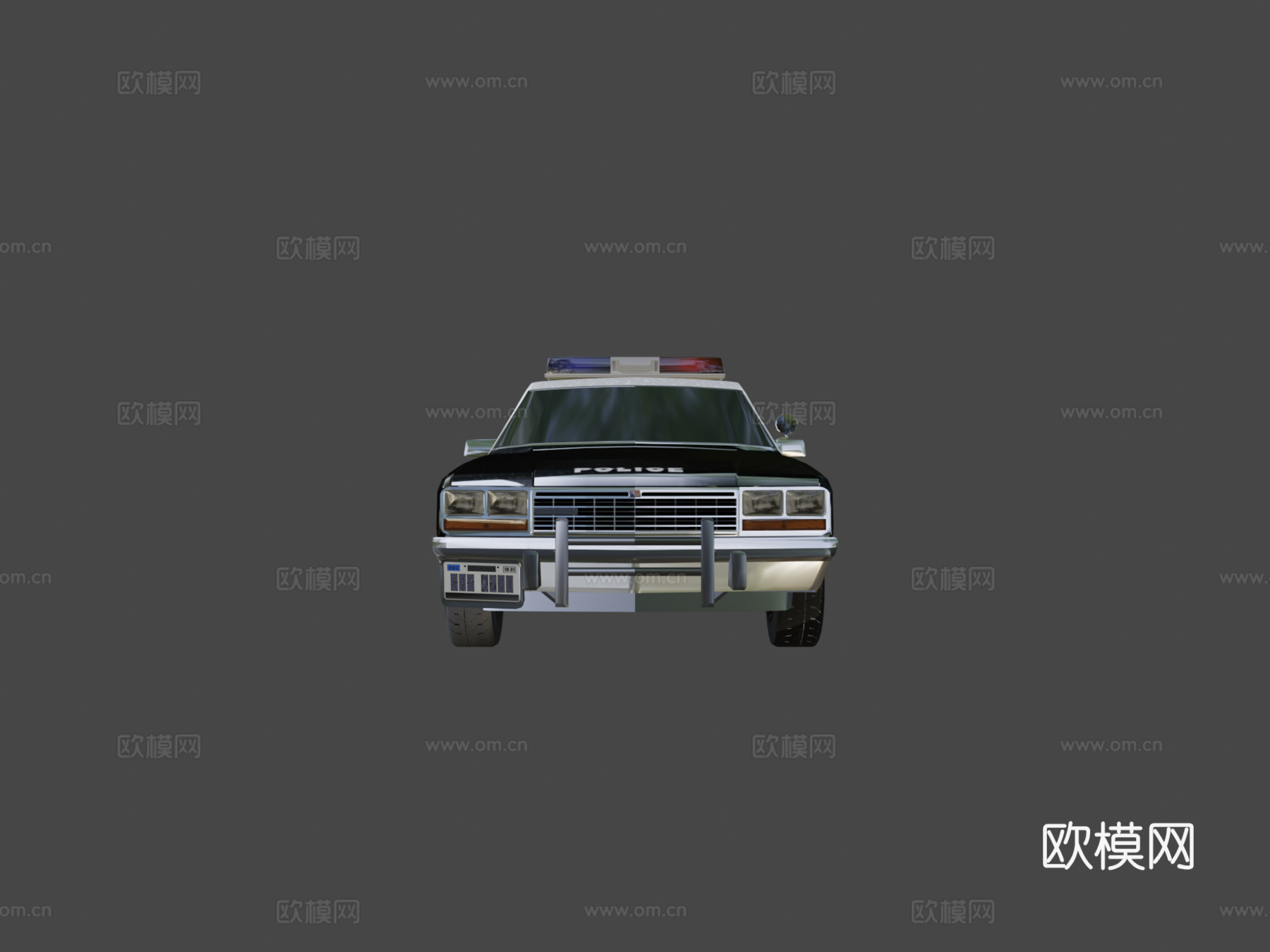 费尔黑文LT 80警用巡逻车低多边形su模型