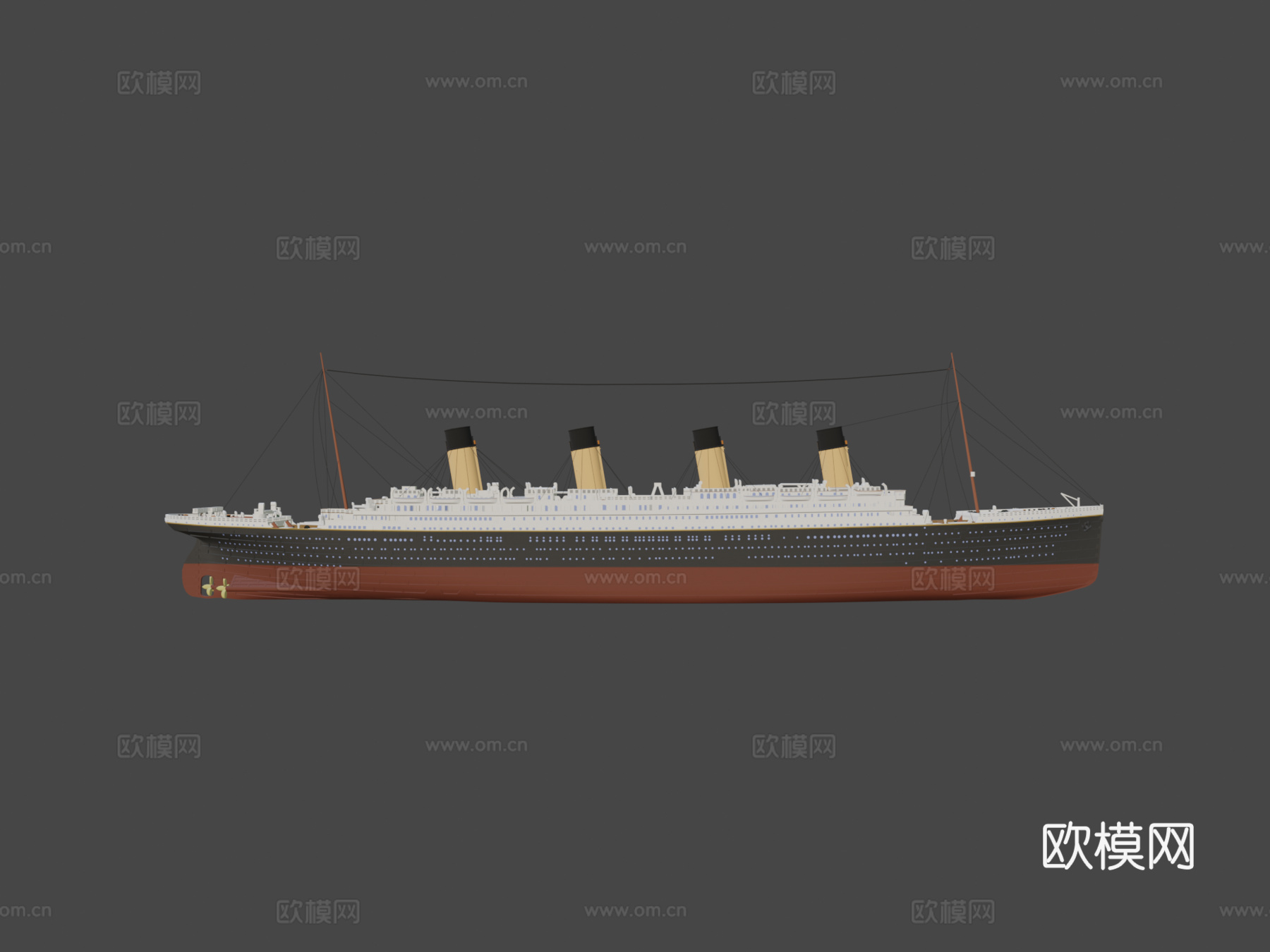 皇家邮轮泰坦尼克号su模型