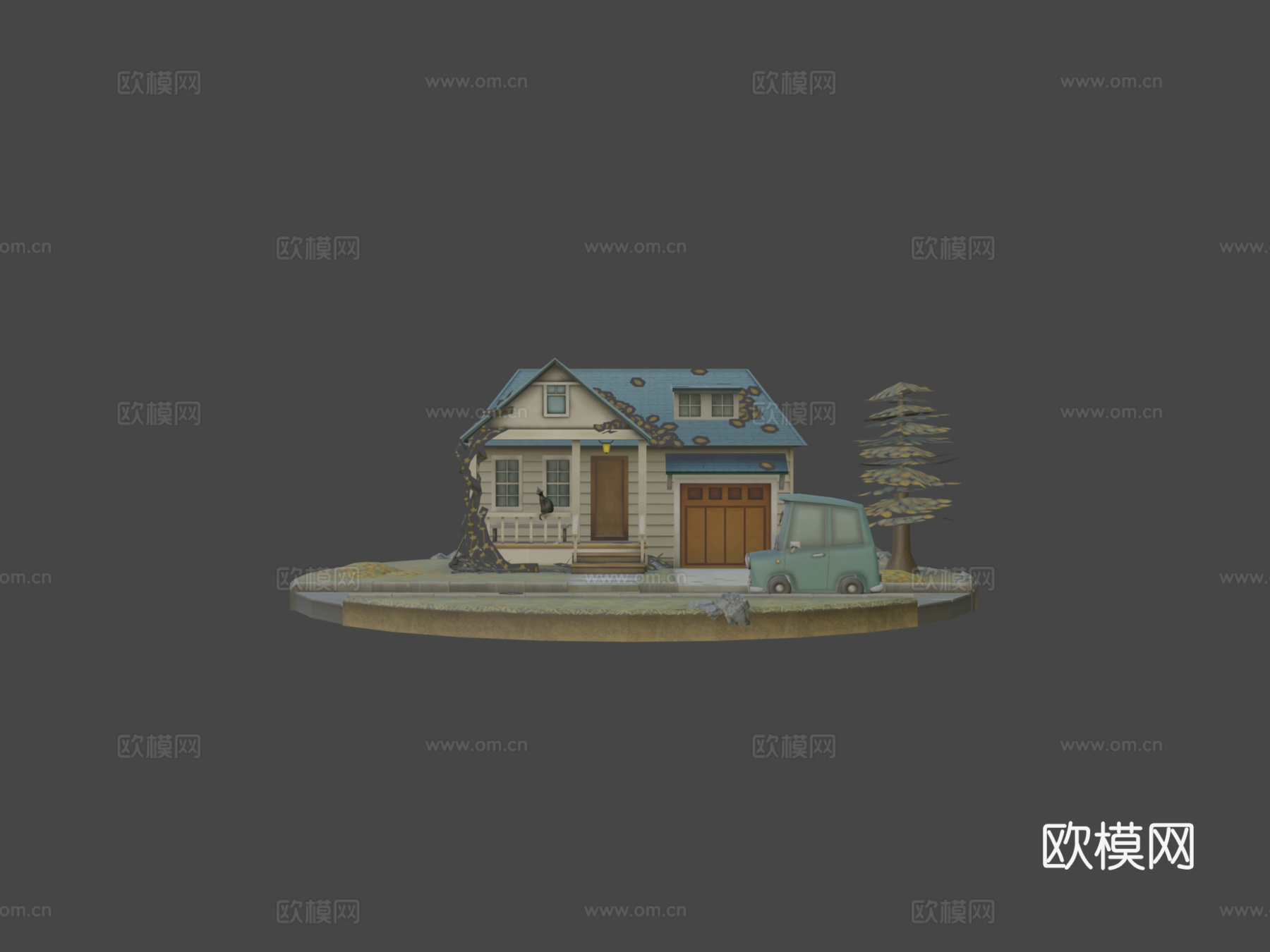 秋日房屋su模型