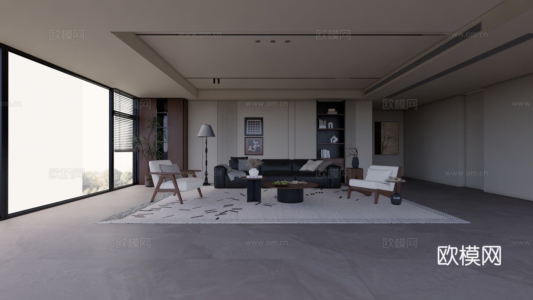 客厅 门窗 卧室 衣帽间su模型