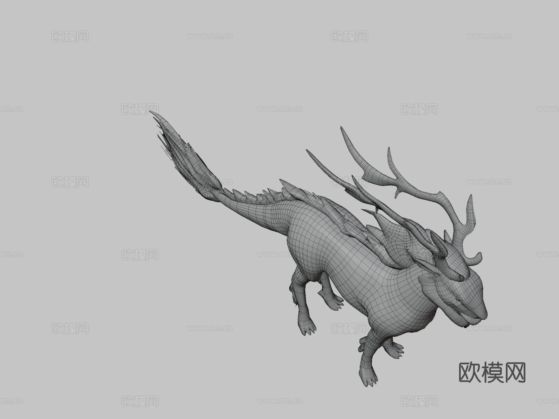 作品集七  麒麟 游戏资源su模型