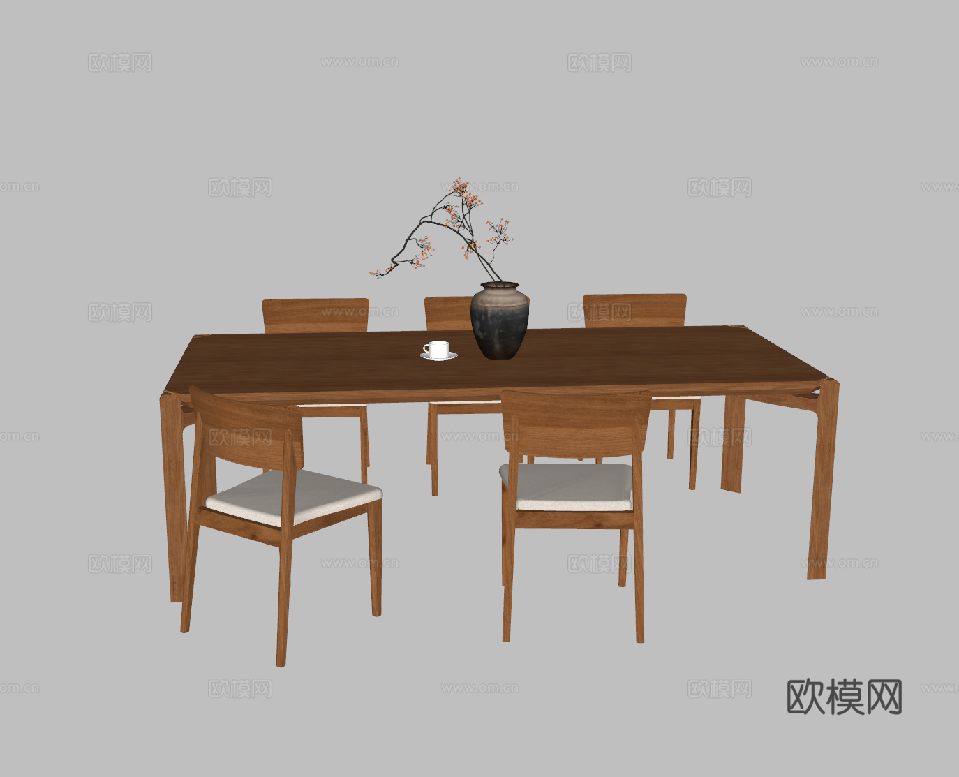 中古书桌餐桌su模型